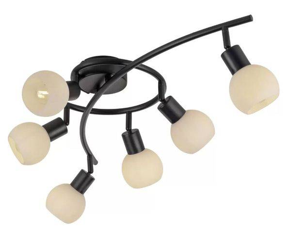 Leuchten Direkt LED-Deckenleuchte LB25 LOKI 6-flmg 30W 2580lm 3000K Opalglas