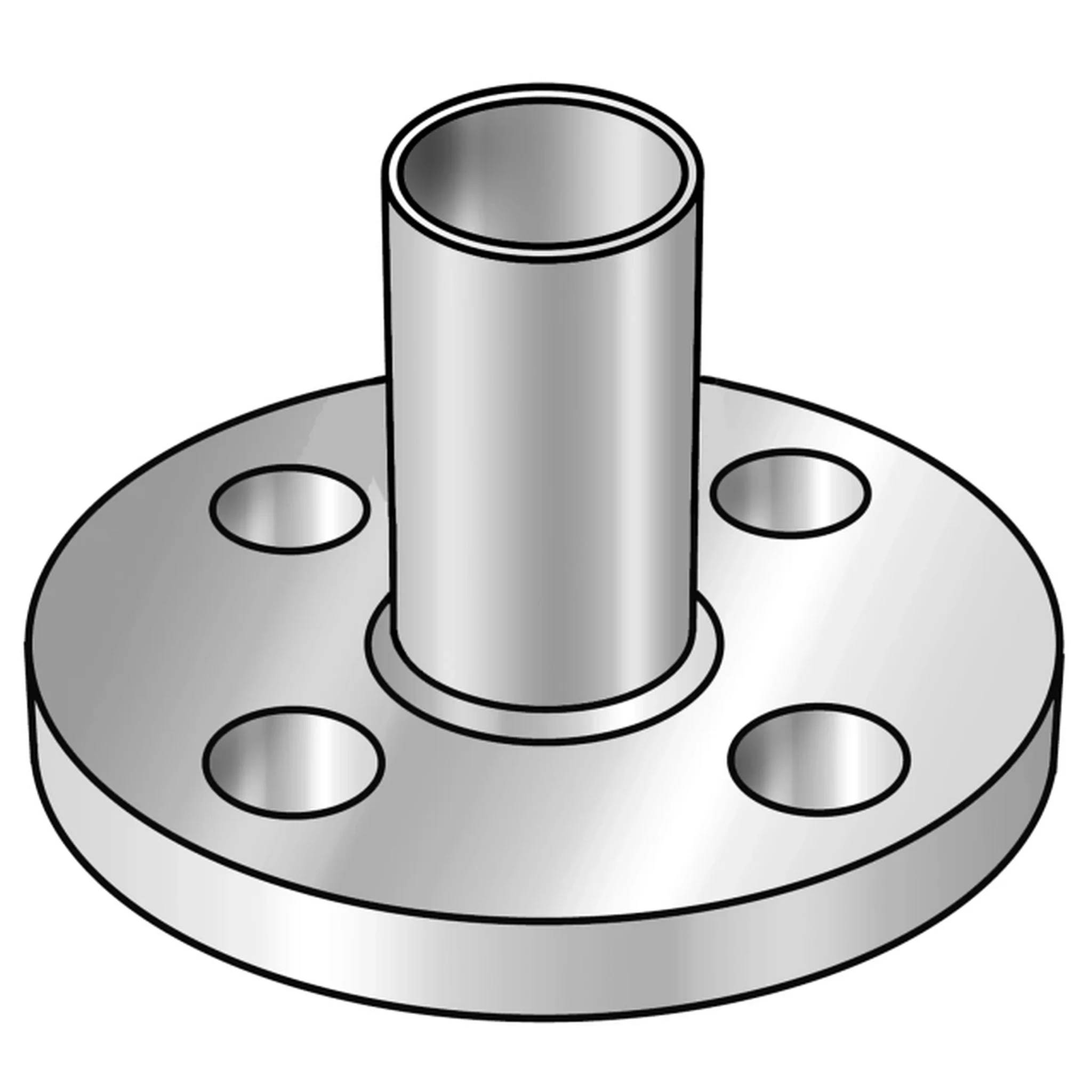 KE Kelit CP486R, STEELFIX, C-Stahl Press-Übergangsflansch, Rohrende, PN10/16, 108-DN100, 8-Loch, 1 Stk.