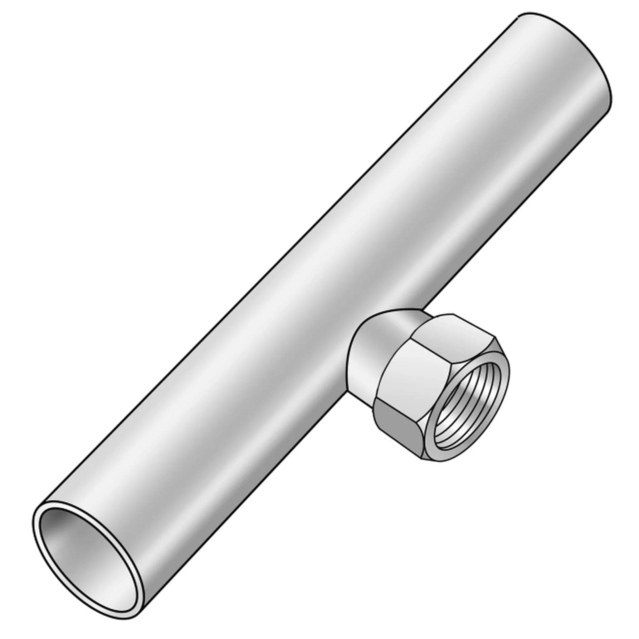 KE Kelit CP447G, STEELFIX, C-Stahl Press-T-Stück mit IG, Rohrende 28x1/2", 1 Stk.