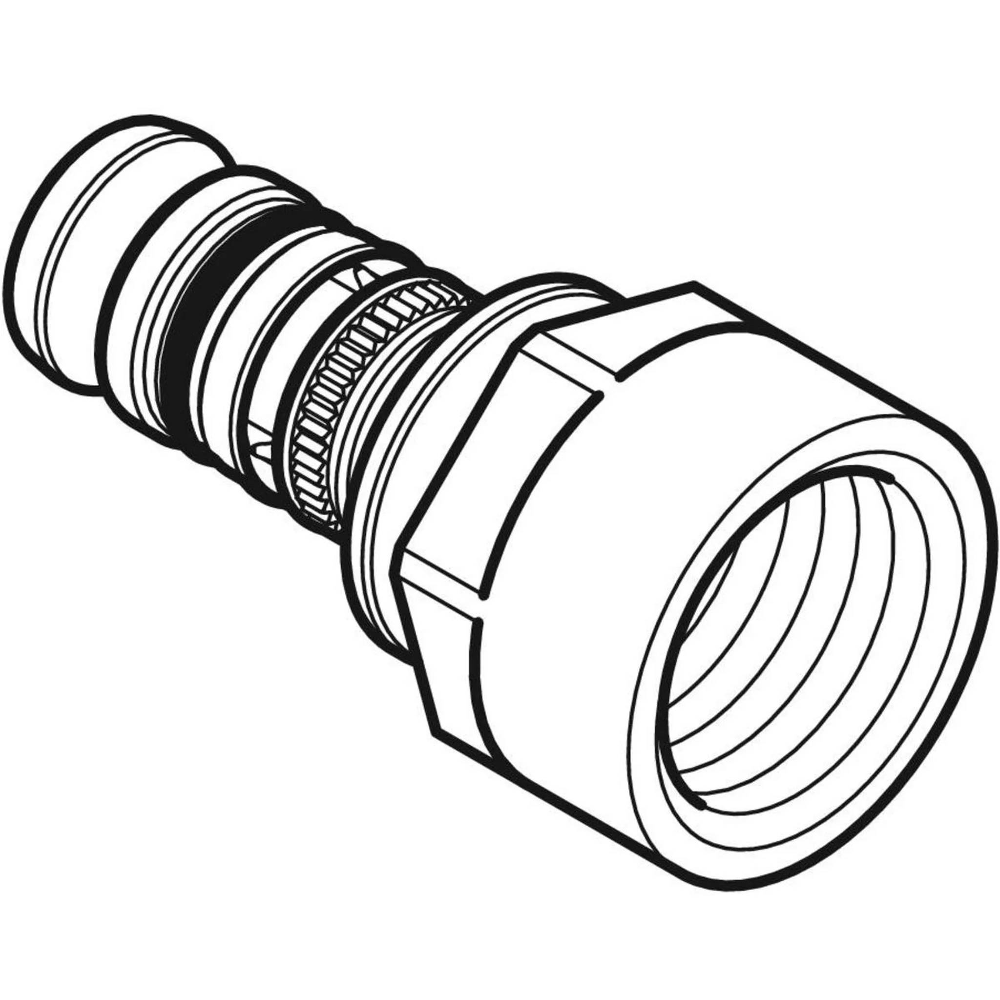 Geberit GE Mepla, Übergang mit Innengewinde, RG, d40mm x Rp1 1/2, 1 Stk.