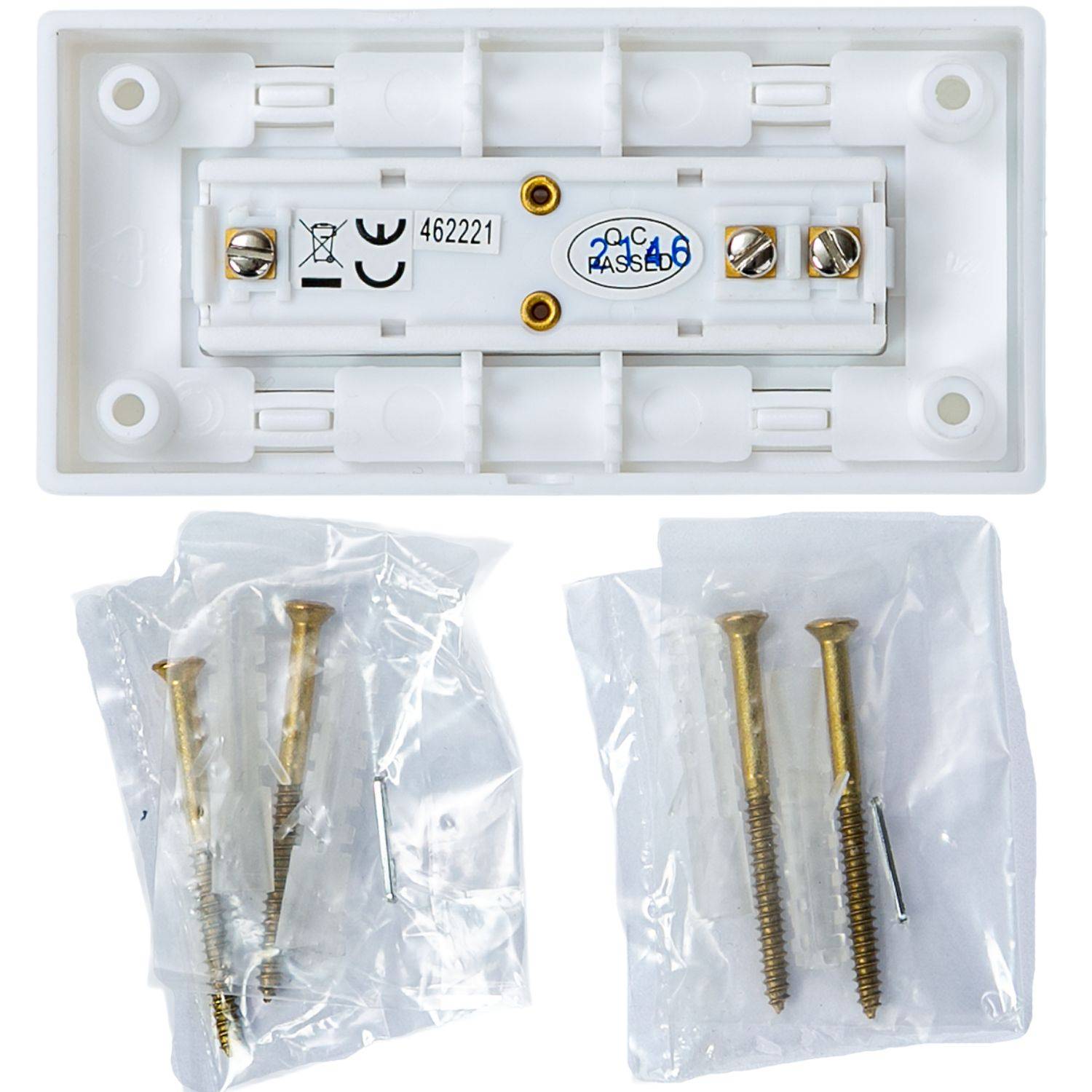 Klingel-Taster 1-Fach Aufputz Beleuchtet Weiß