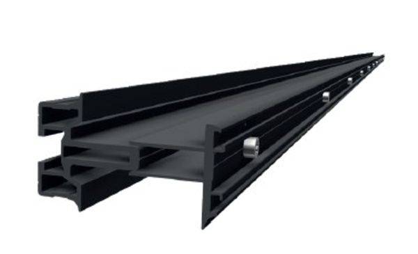 SL Rack Fassadensystem Mitte - 4575 mm, schwarz eloxiert