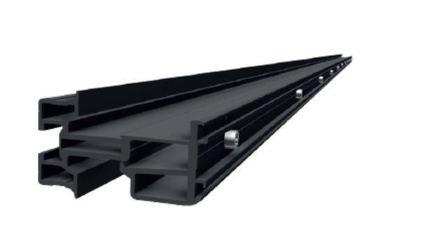 SL Rack Fassadensystem Unten - 4575 mm, schwarz eloxiert