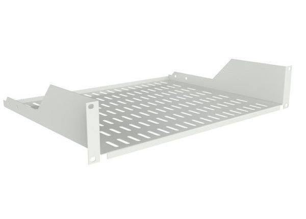 EcoDNT Fachboden 19-Zoll WGHFB350 2HE T=350mm 30kg RAL7035