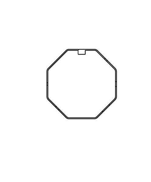 Delta Dore/Rademacher Achtkantstahlwelle SW40, verzinkt, Fixlänge 2m, 0,8mm