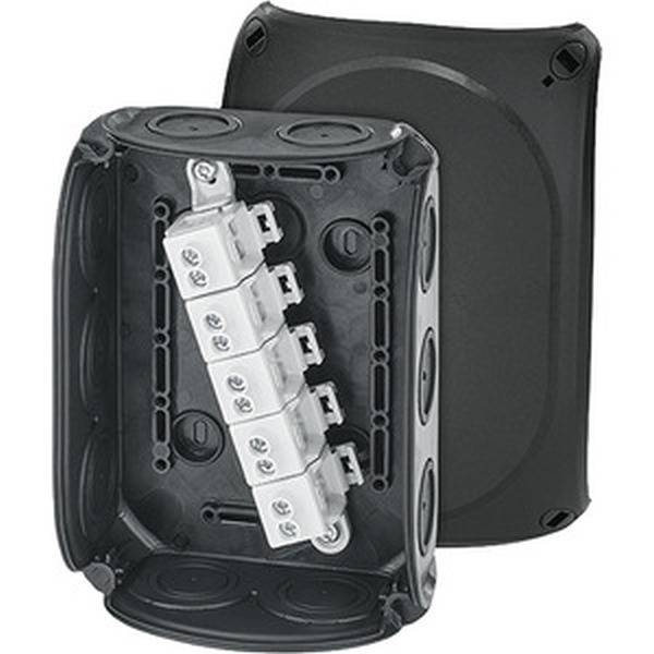 Hensel Kabelabzweigkasten 2,5-10qmm 3pha 16qmm 1pha 5pol. Klemme