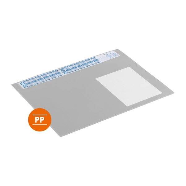 Schreibunterlage 650x480mm grau mit Kalender