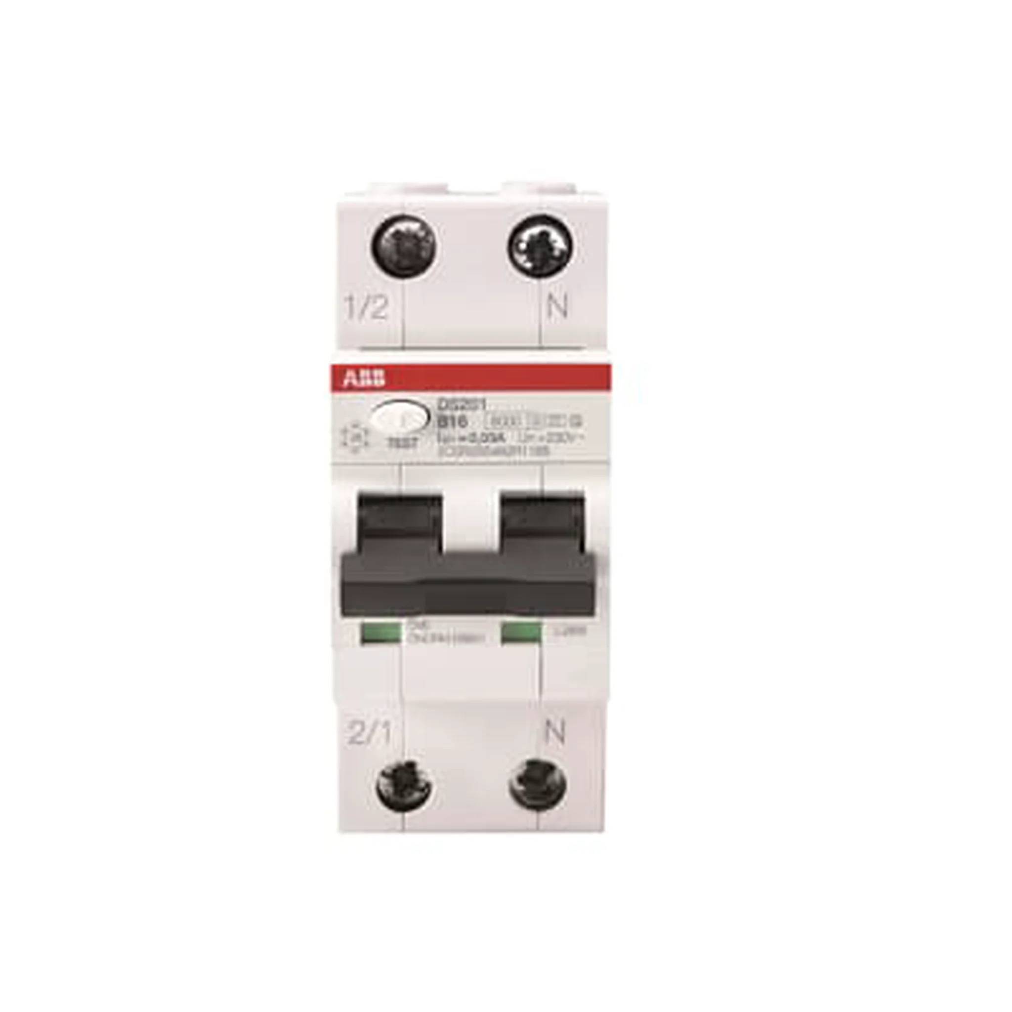 ABB FI/LS-Schalter Typ A / G C 13A/1pol+N/30mA 2TE ABB DS201 C13 G30, 1 Stk.