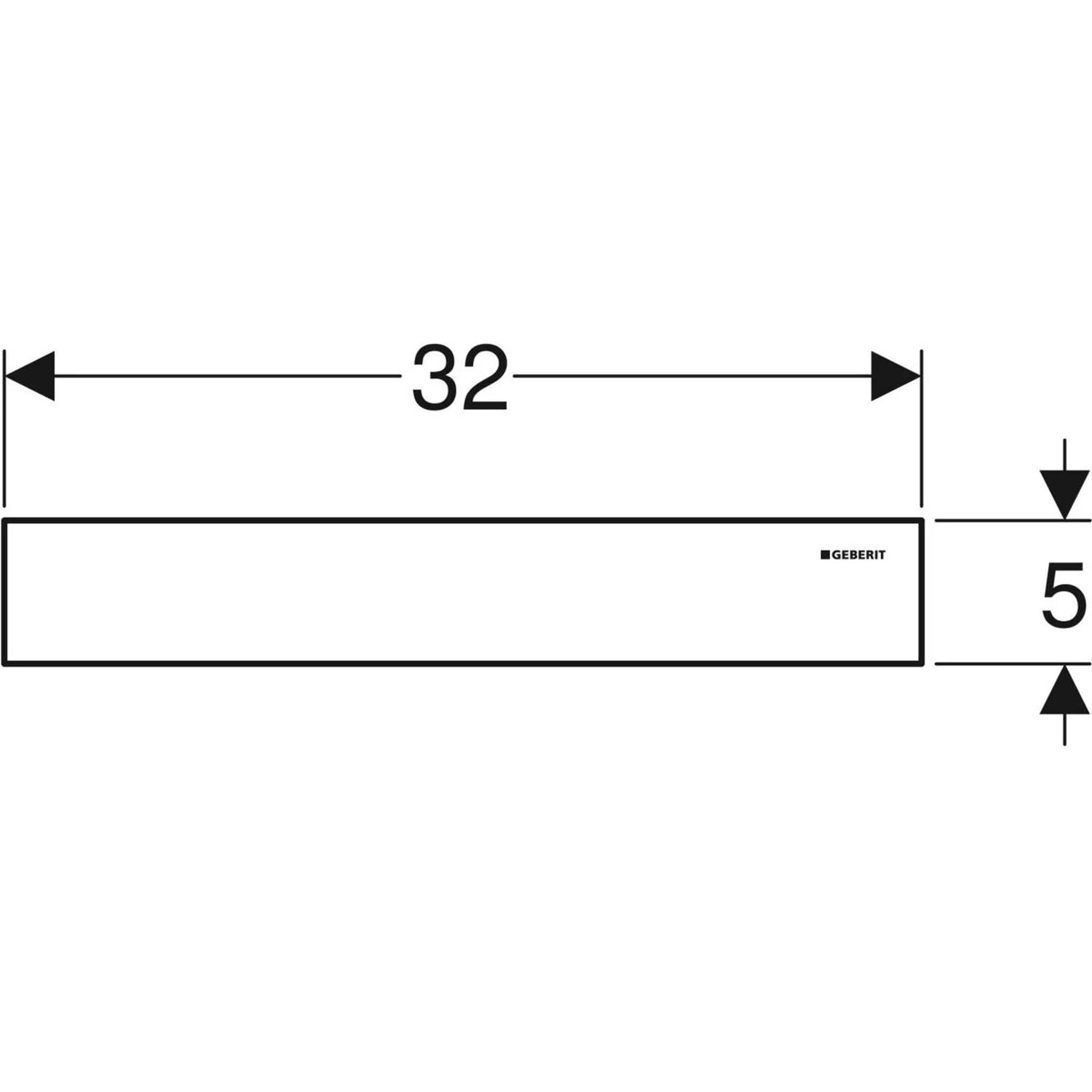 Geberit FB-Set DE Edelstahl gebuerstet Edelstahl gebuerstet 154336, 1 Stk.