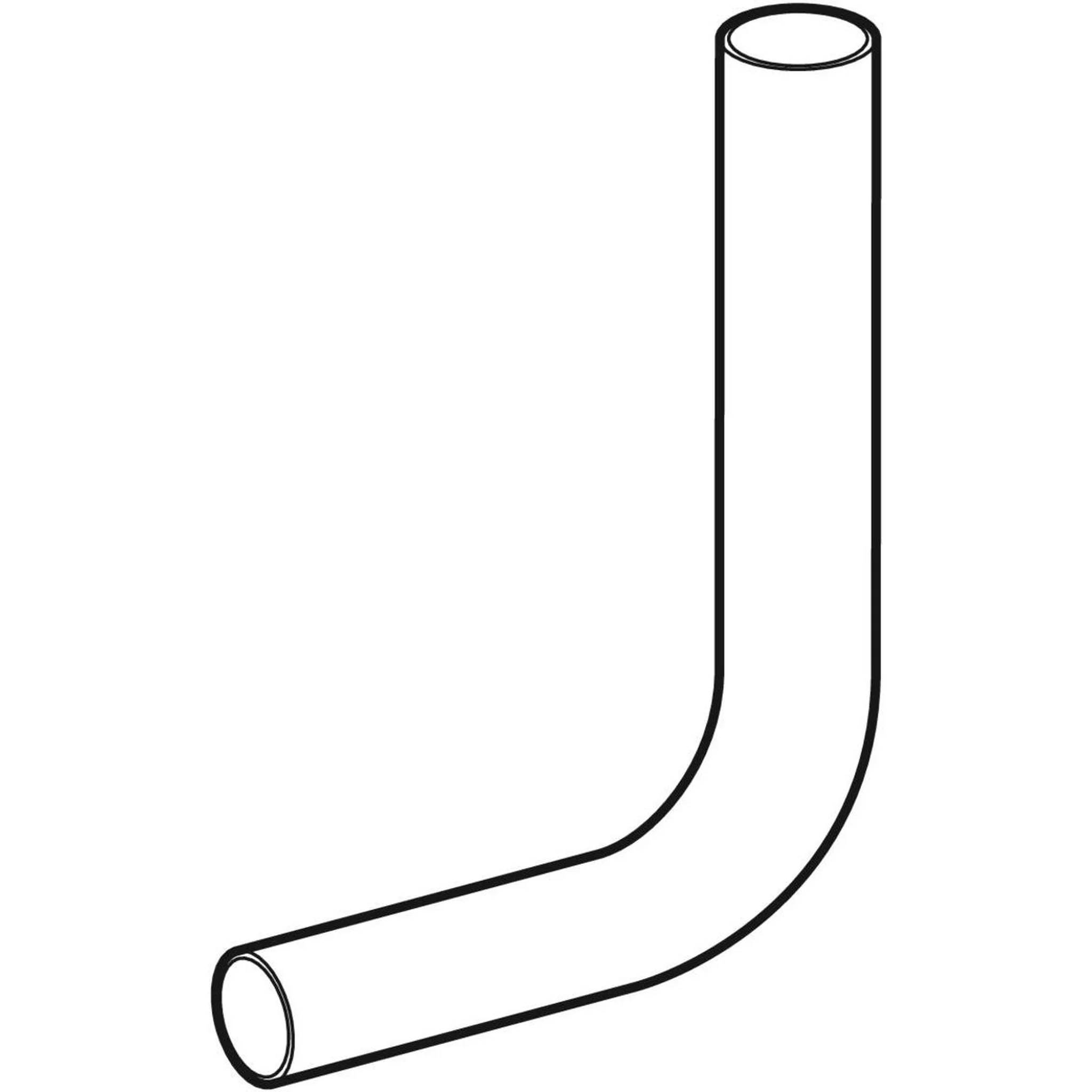 Geberit Spülbogen links gekroepft 90 Gr. DL10 weiss, 1 Stk.