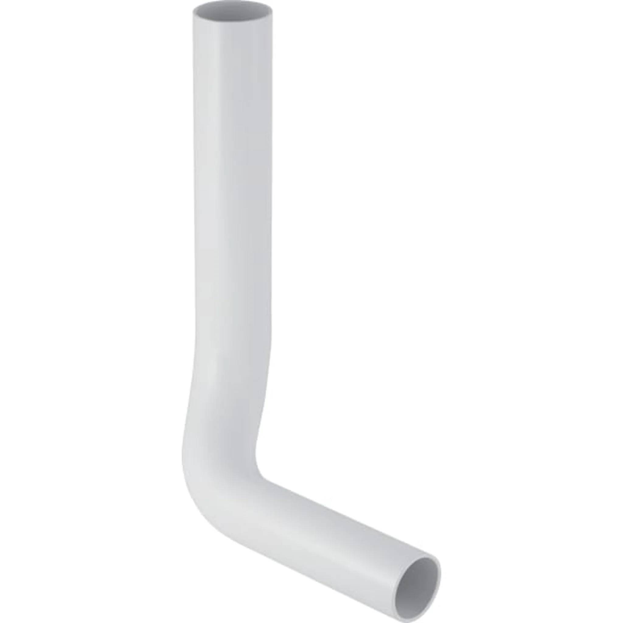 Geberit Spülbogen links gekroepft 90 Gr. DL6 weiss, 1 Stk.