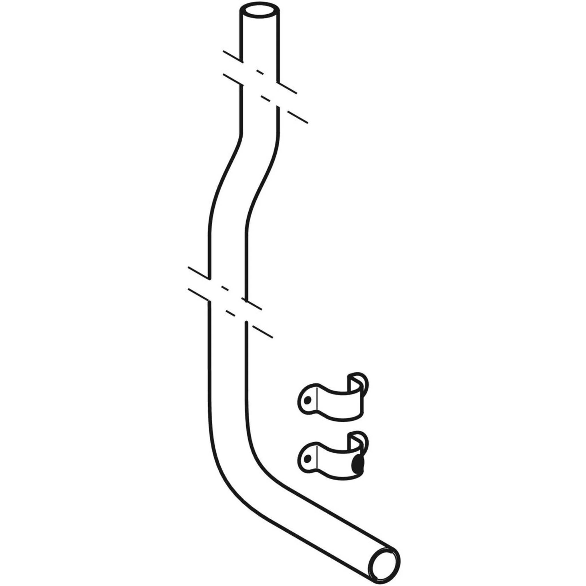 Geberit Spülbogen Set gekröpft hinten d32 mm, weiss, 1 Stk.
