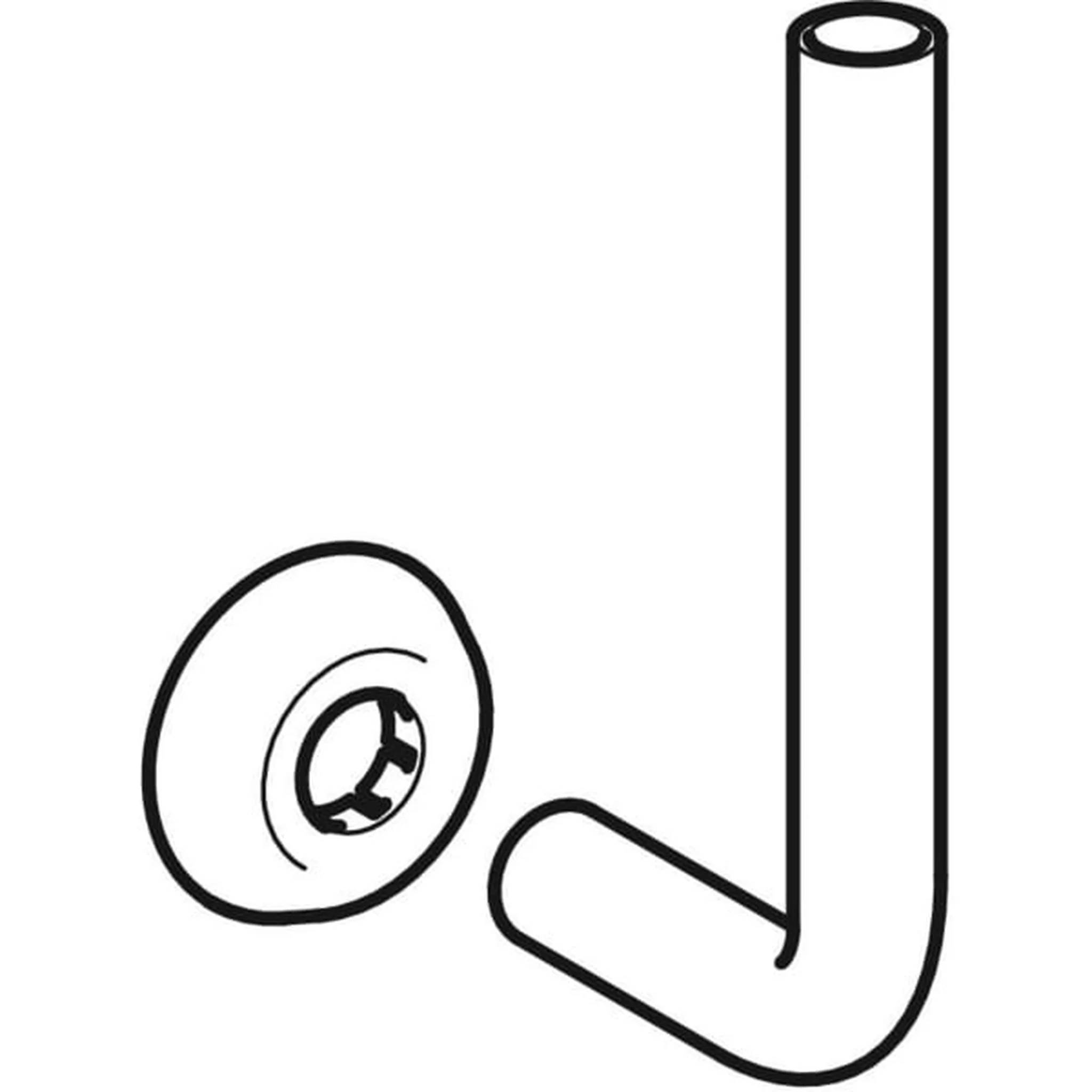 Geberit Spülbogen mit Rosette 90 Gr., d32 mm, weiss, hochhaengend, 1 Stk.