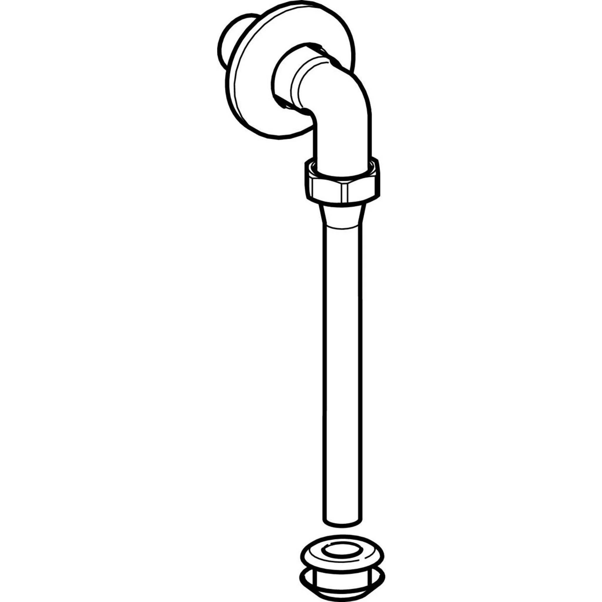 Geberit Anschlussgarnitur verchromt Spuelrohr für Urinale, 1 Zoll x 19 mm, 1 Stk.