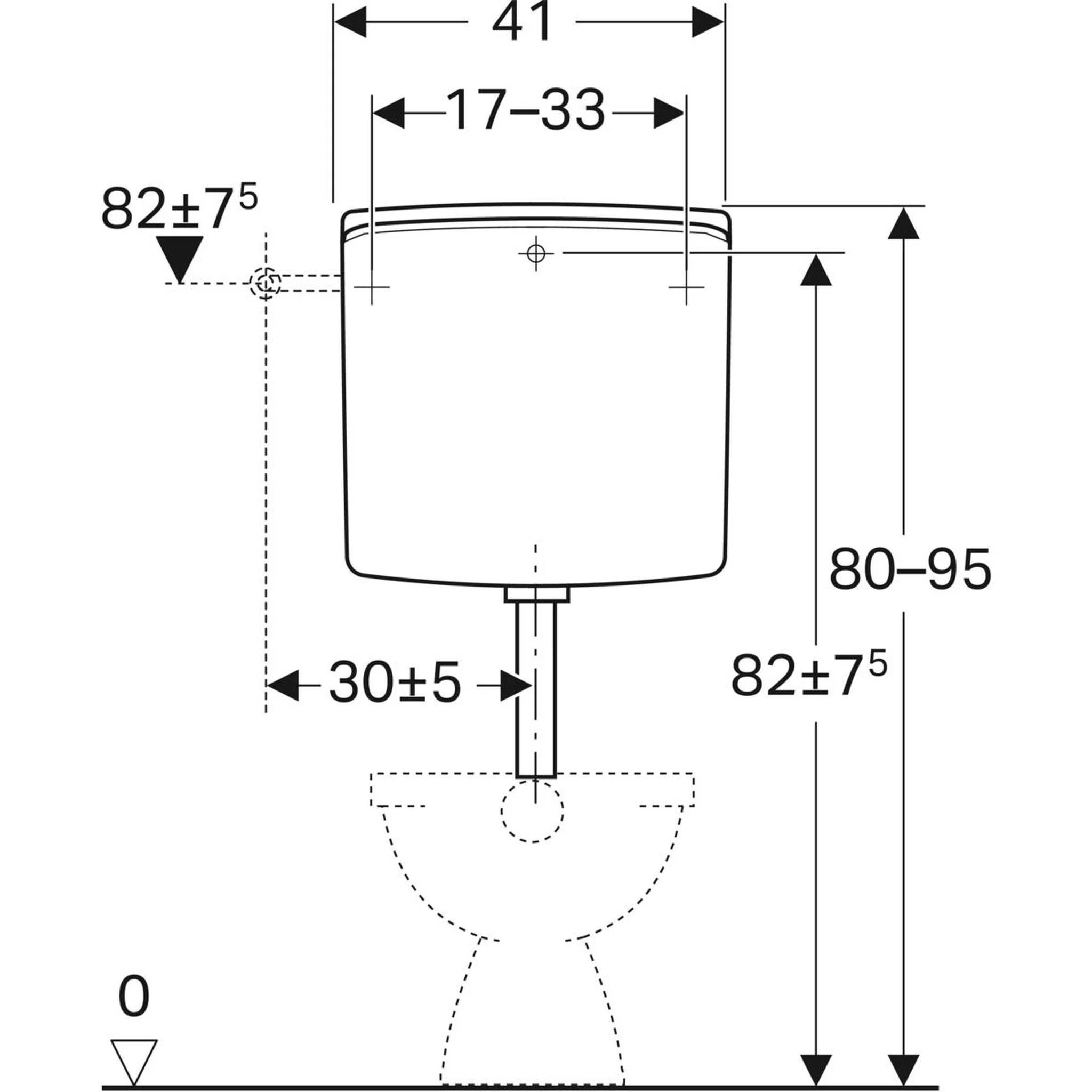 Geberit Spülkasten AP140, 2-Mengen weiss, verschraubt, 1 Stk.