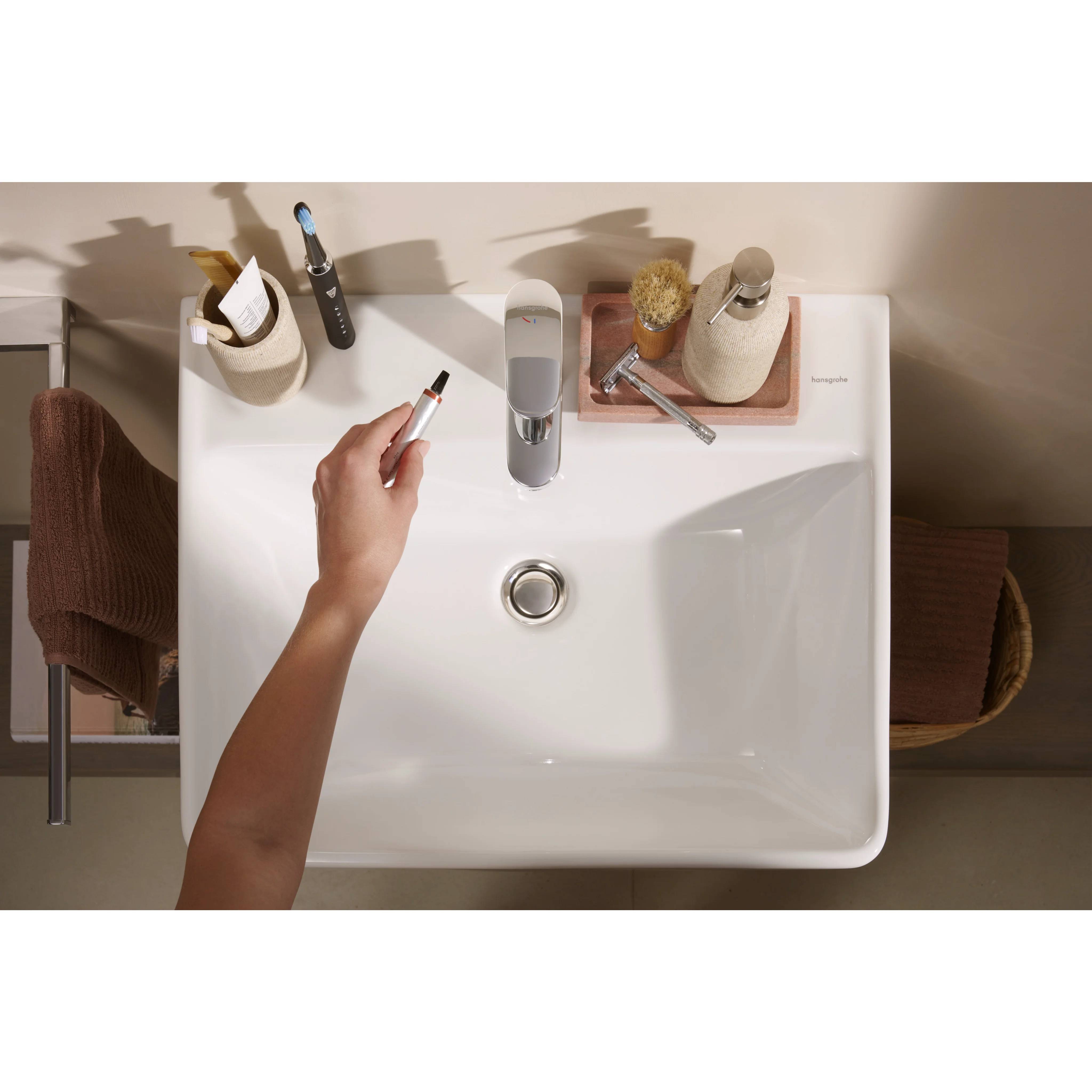 hansgrohe Xanuia Q Waschtisch 600/480 mit Hahnloch und Überlauf, Weiß, 1 Stk.