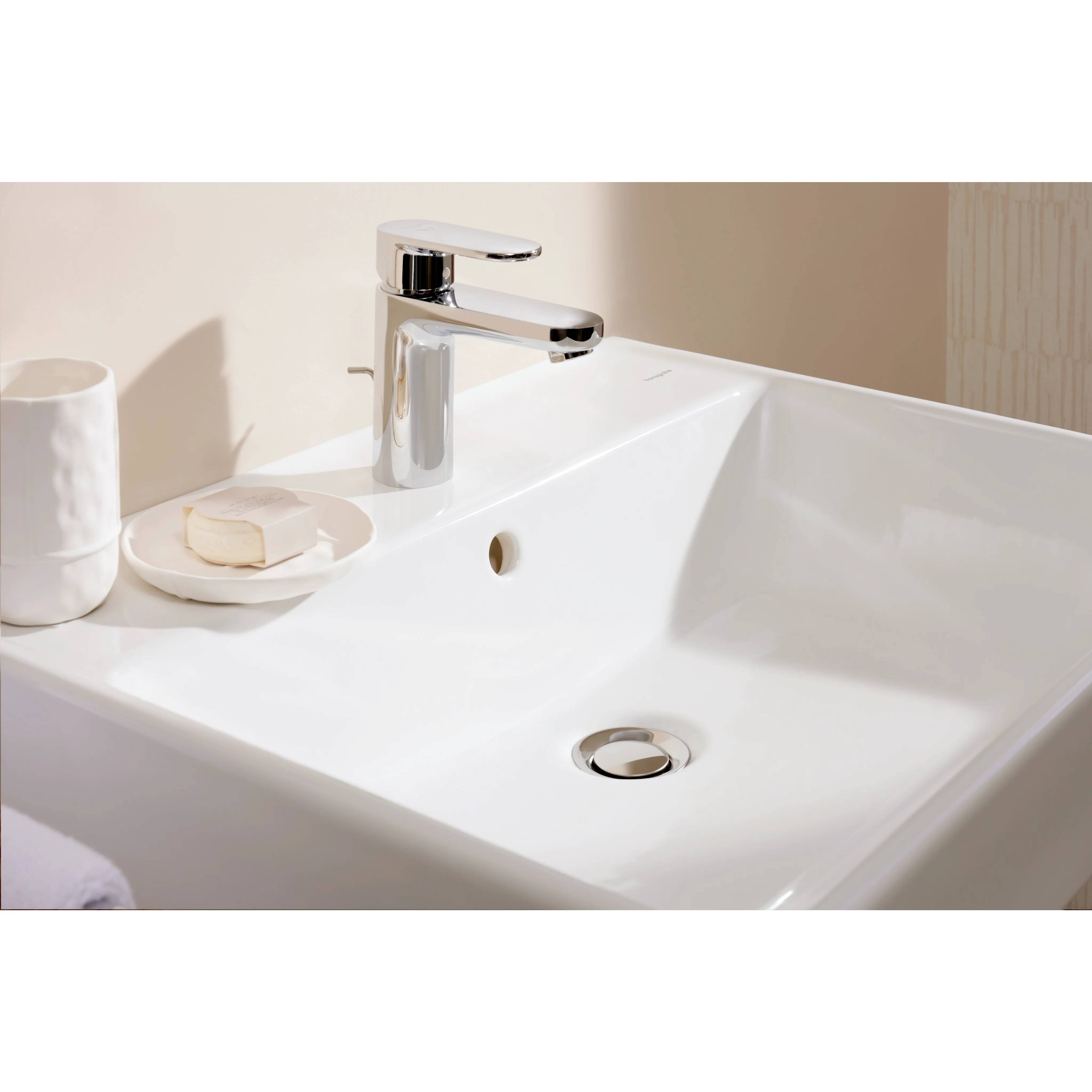 hansgrohe Xanuia Q Waschtisch 600/480 mit Hahnloch und Überlauf, Weiß, 1 Stk.
