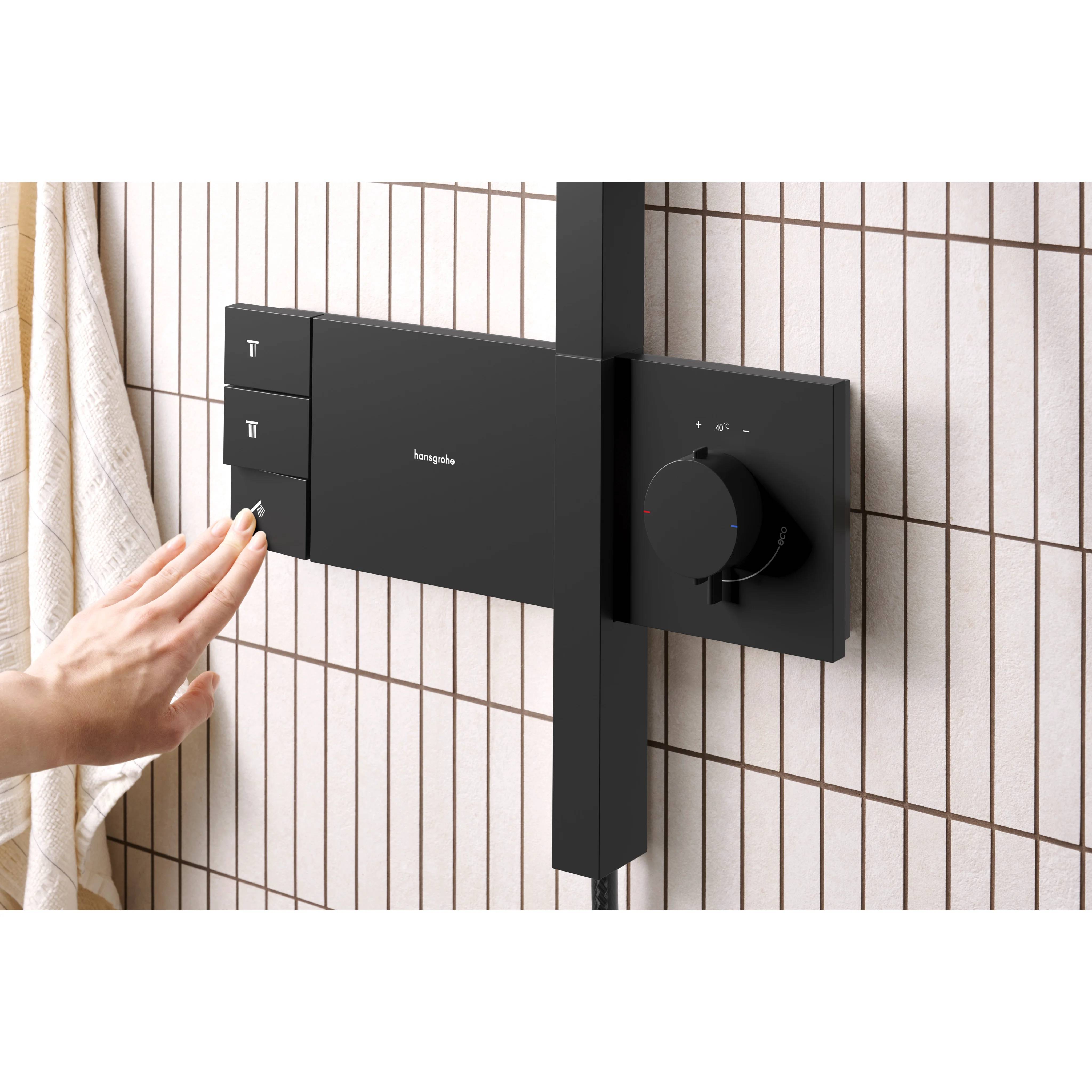 hansgrohe Raindance Alive S Showerpipe 300 2jet mit ShowerSelect Comfort, Mattschwarz