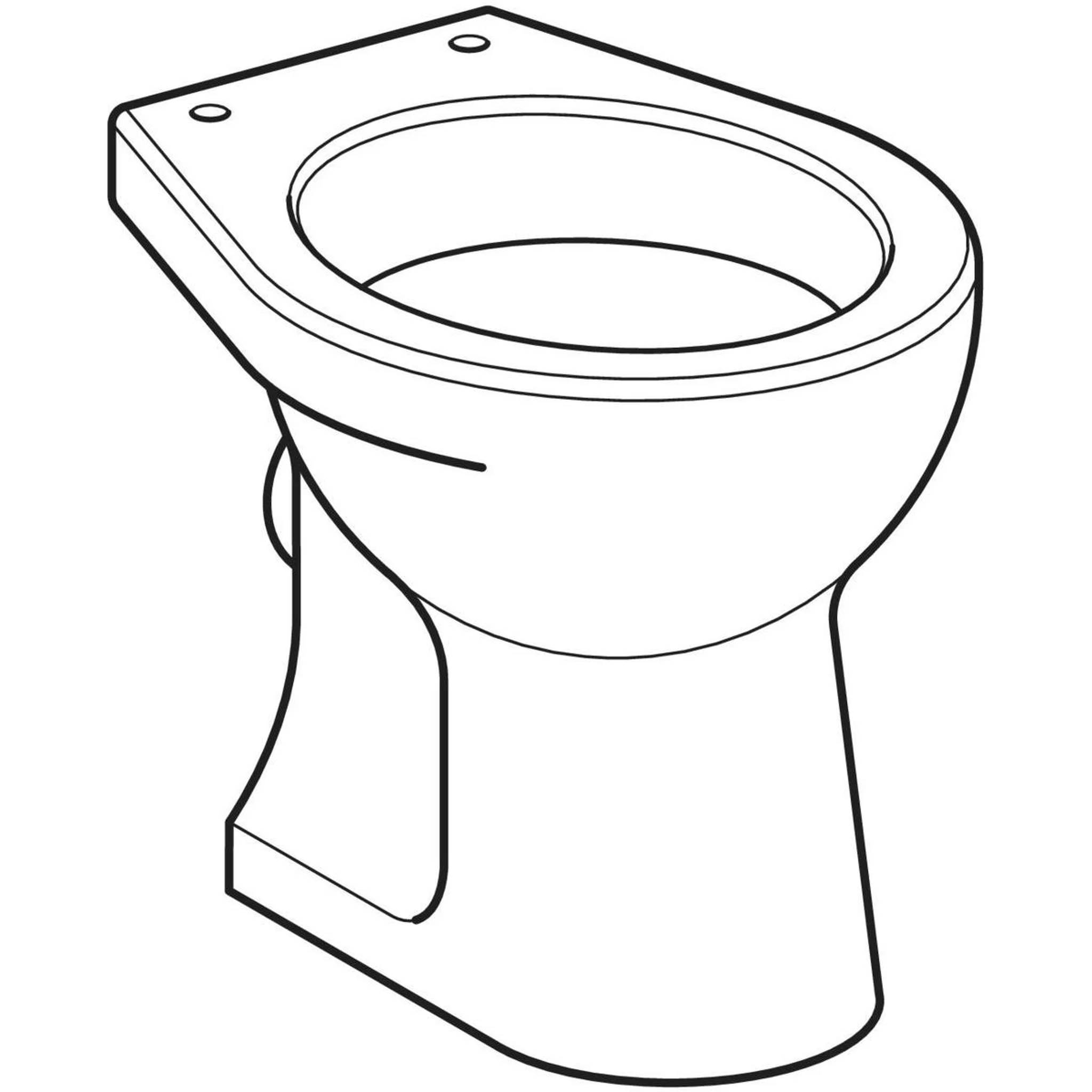 Geberit Vita Stand-WC Flachspüler, Abgang horizontal, 1 Stk.