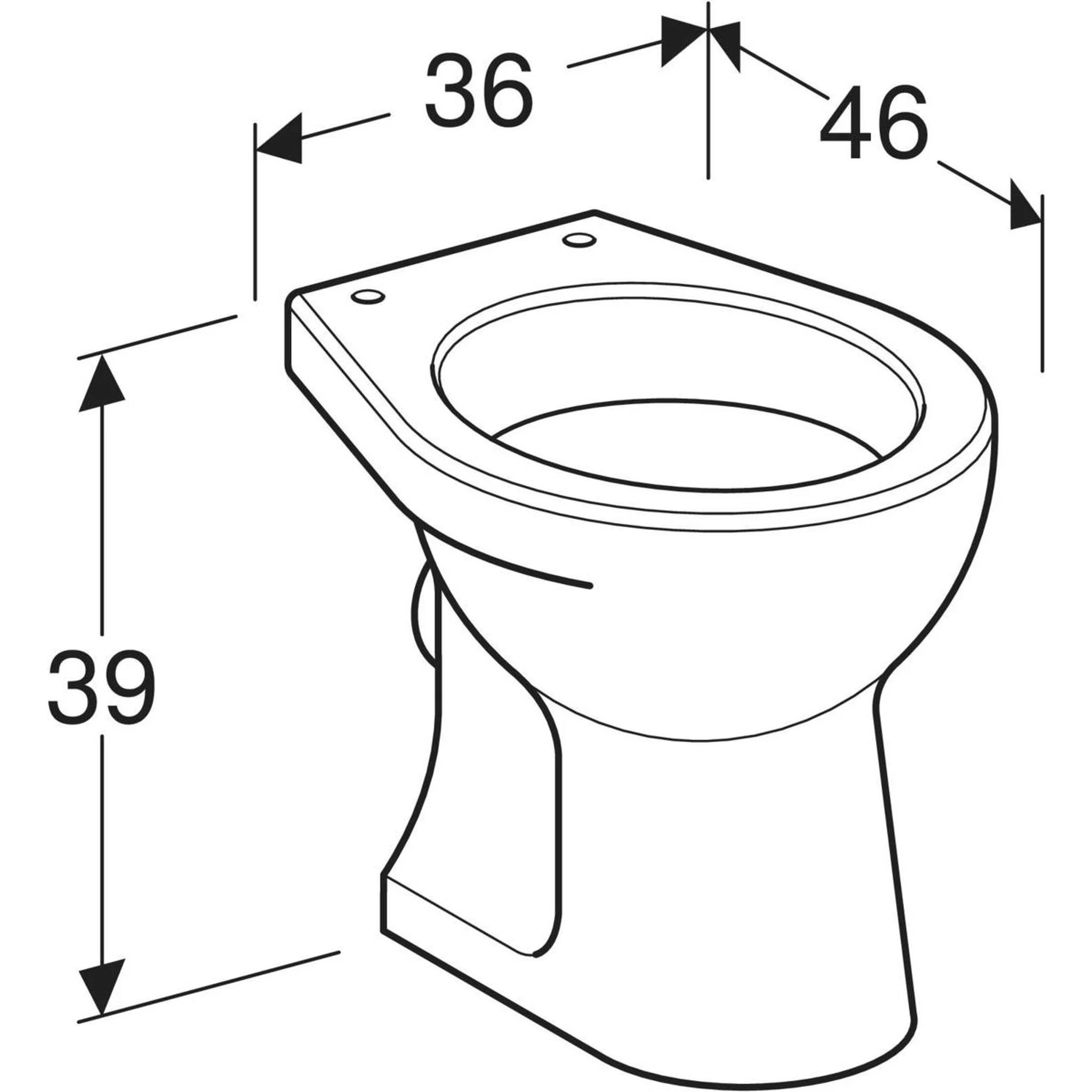 Geberit Vita Stand-WC Flachspüler, Abgang horizontal, 1 Stk.