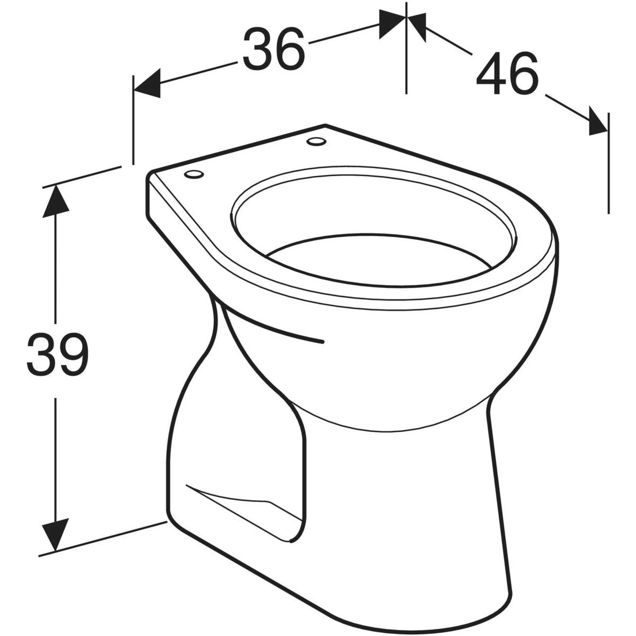 Geberit Vita Stand-WC Flachspüler, Abgang vertikal, 1 Stk.