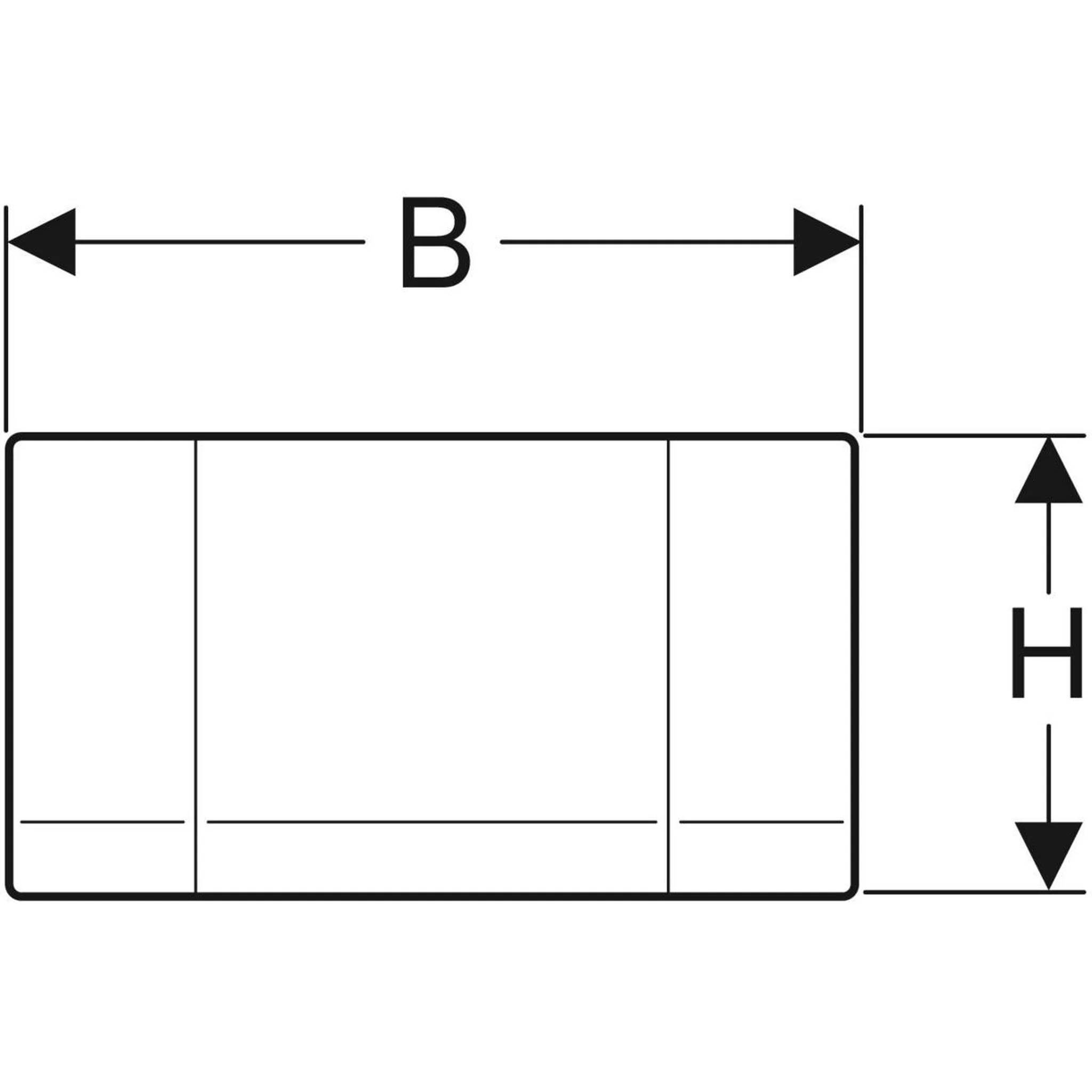 Geberit Betätigungsplatte Highline, S/S Edelstahl, verschraubbar, 1 Stk.