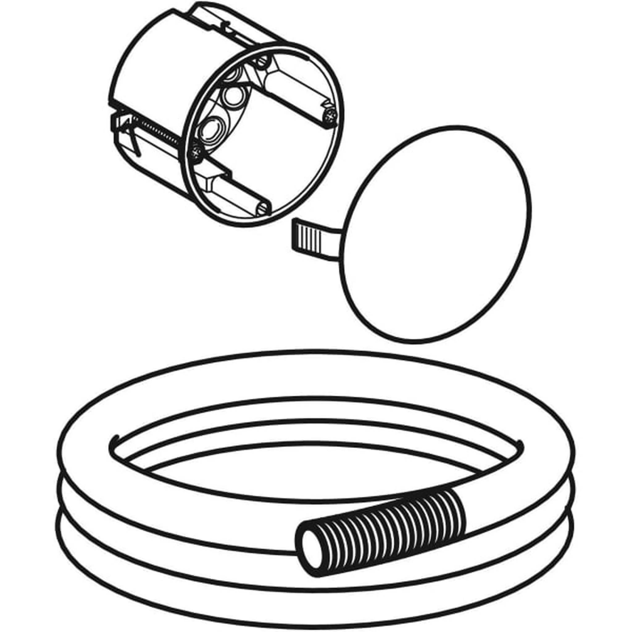 Geberit Rohbauset zu elektr. WC-Ausloesung mit Stuetzklappgriff, 1 Stk.