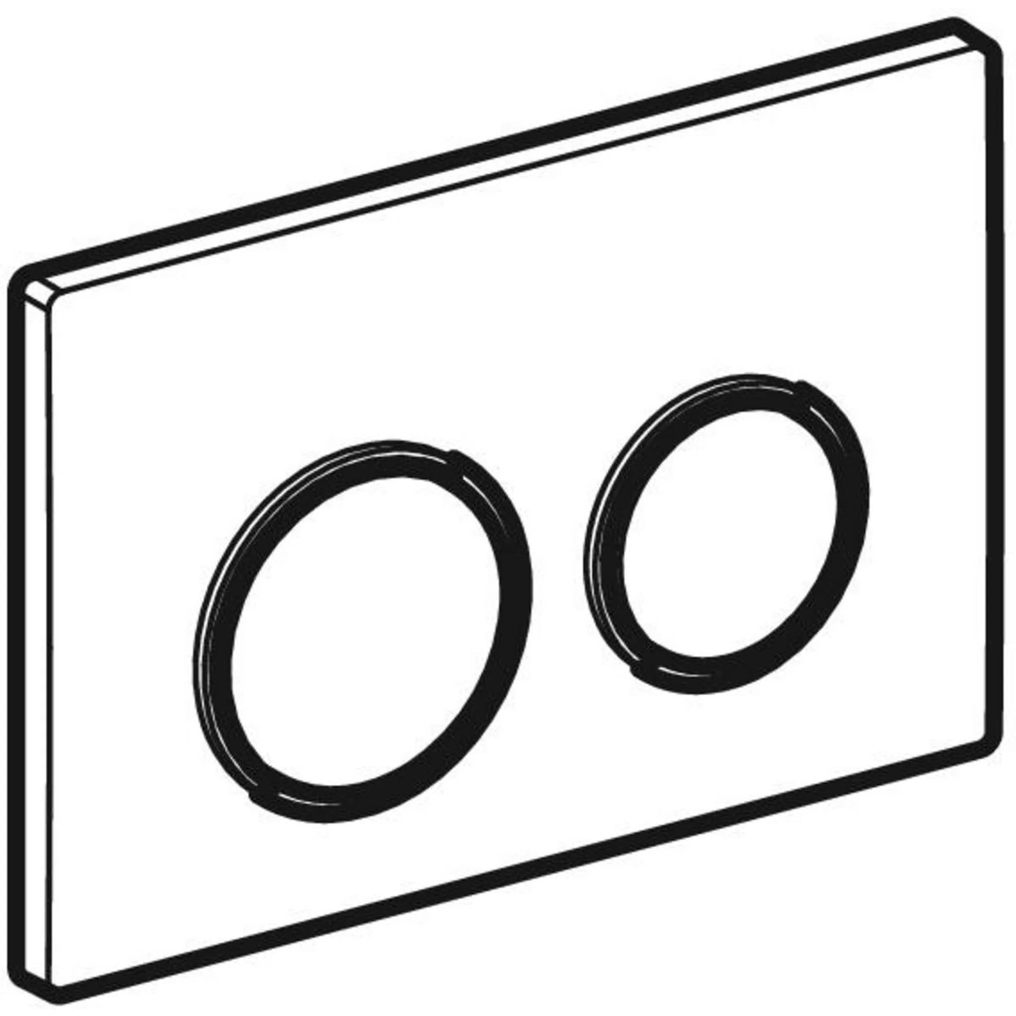 Geberit Betätigungsplatte Kappa21, 2-Mengen weiss/glanz/weiss, 1 Stk.