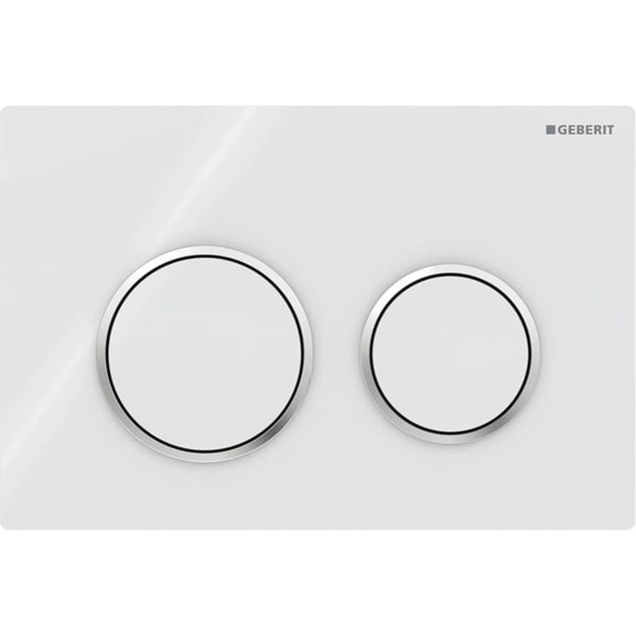 Geberit Betätigungsplatte Kappa21, 2-Mengen weiss/glanz/weiss, 1 Stk.
