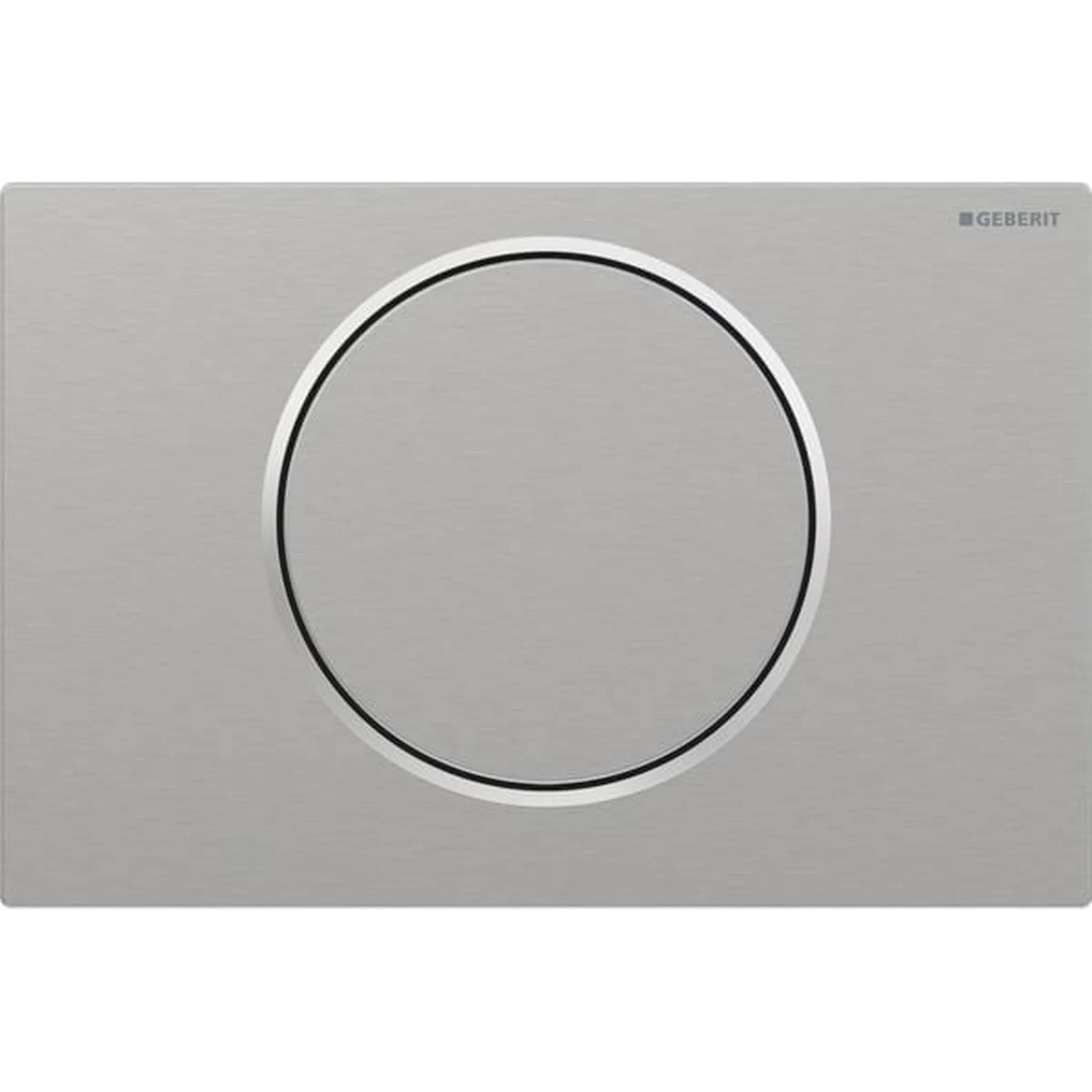 Geberit Betätigungsplatte Sigma10 Spuel/Stop Edelstahl gebuerstet, round, 1 Stk.