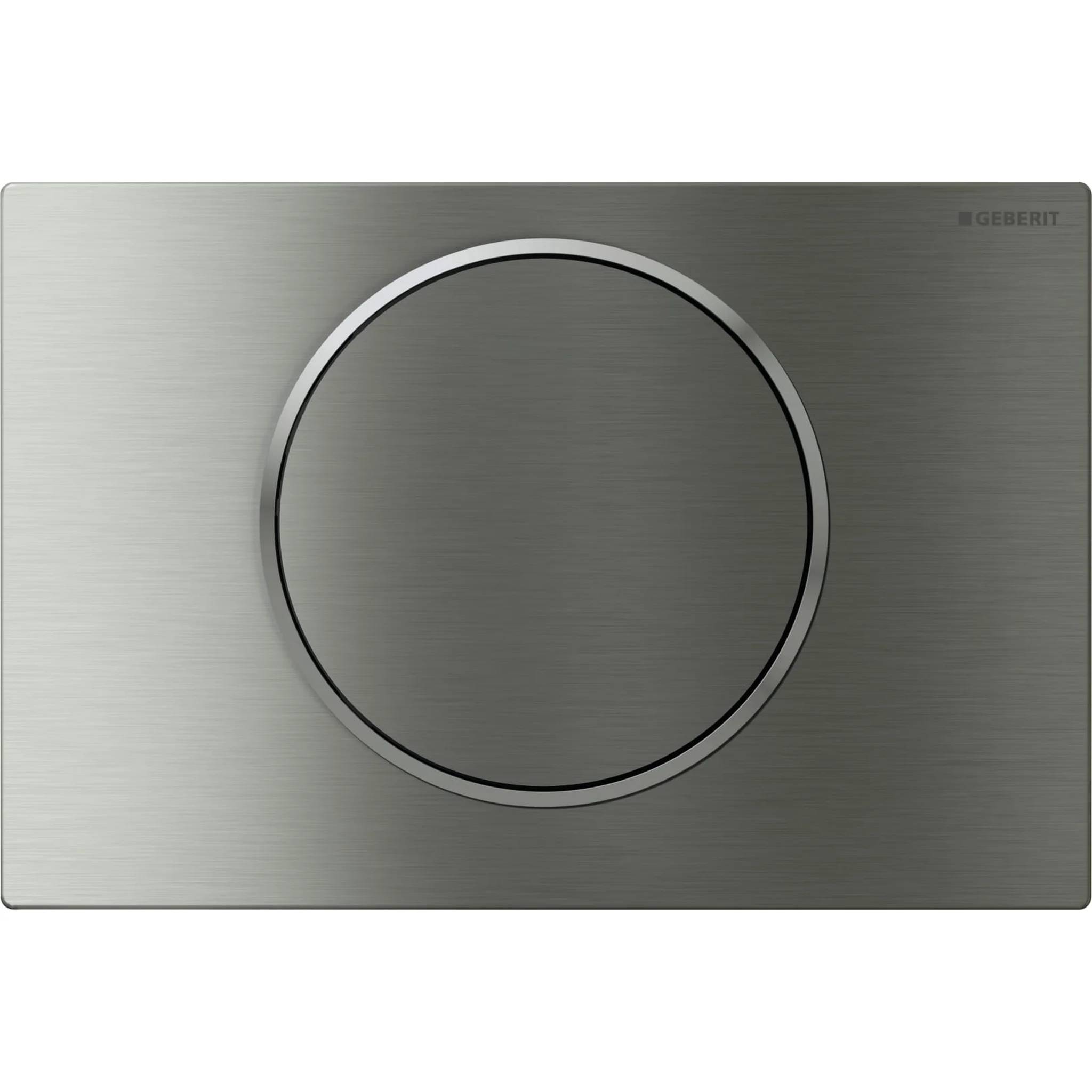 Geberit Betätigungsplatte Sigma10 Spuel/Stop Edelstahl gebuerstet, round, 1 Stk.