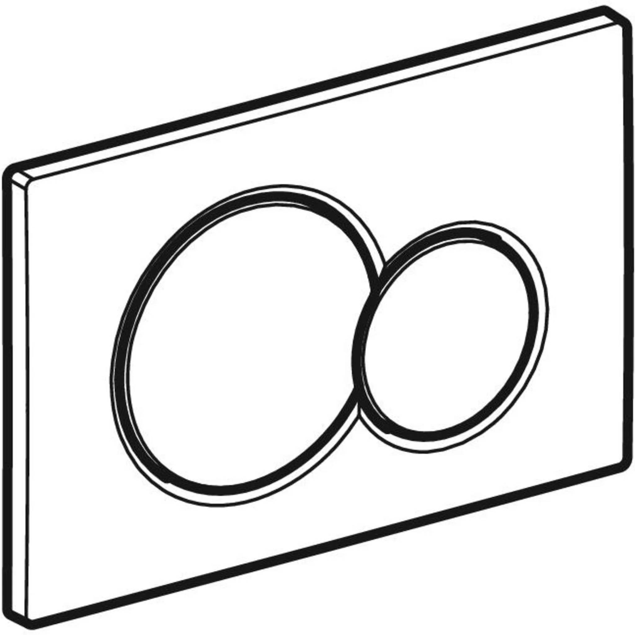 Geberit Betätigungsplatte Sigma01, 2-Mengen schwarz, round, 1 Stk.