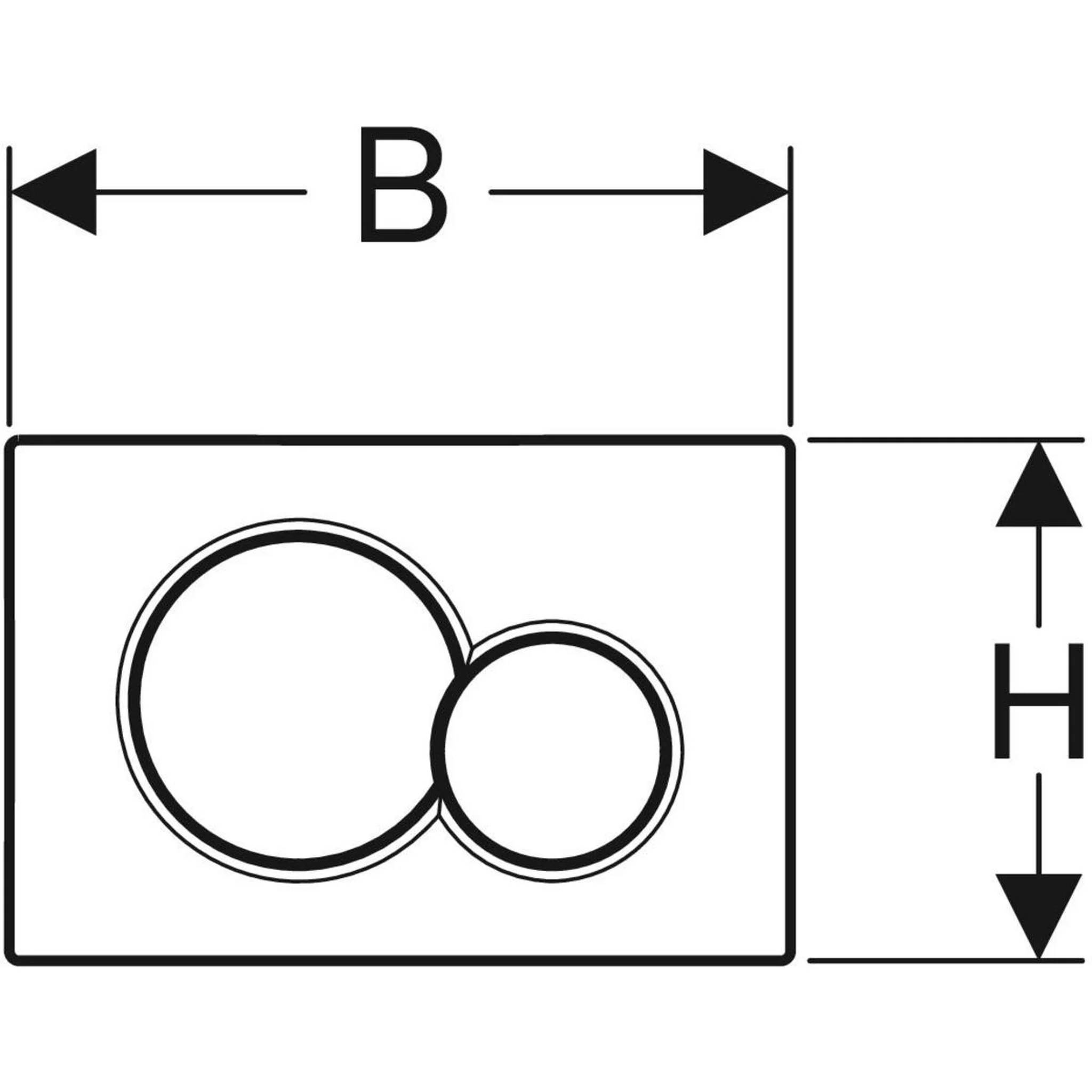 Geberit Betätigungsplatte Sigma01, 2-Mengen schwarz, round, 1 Stk.