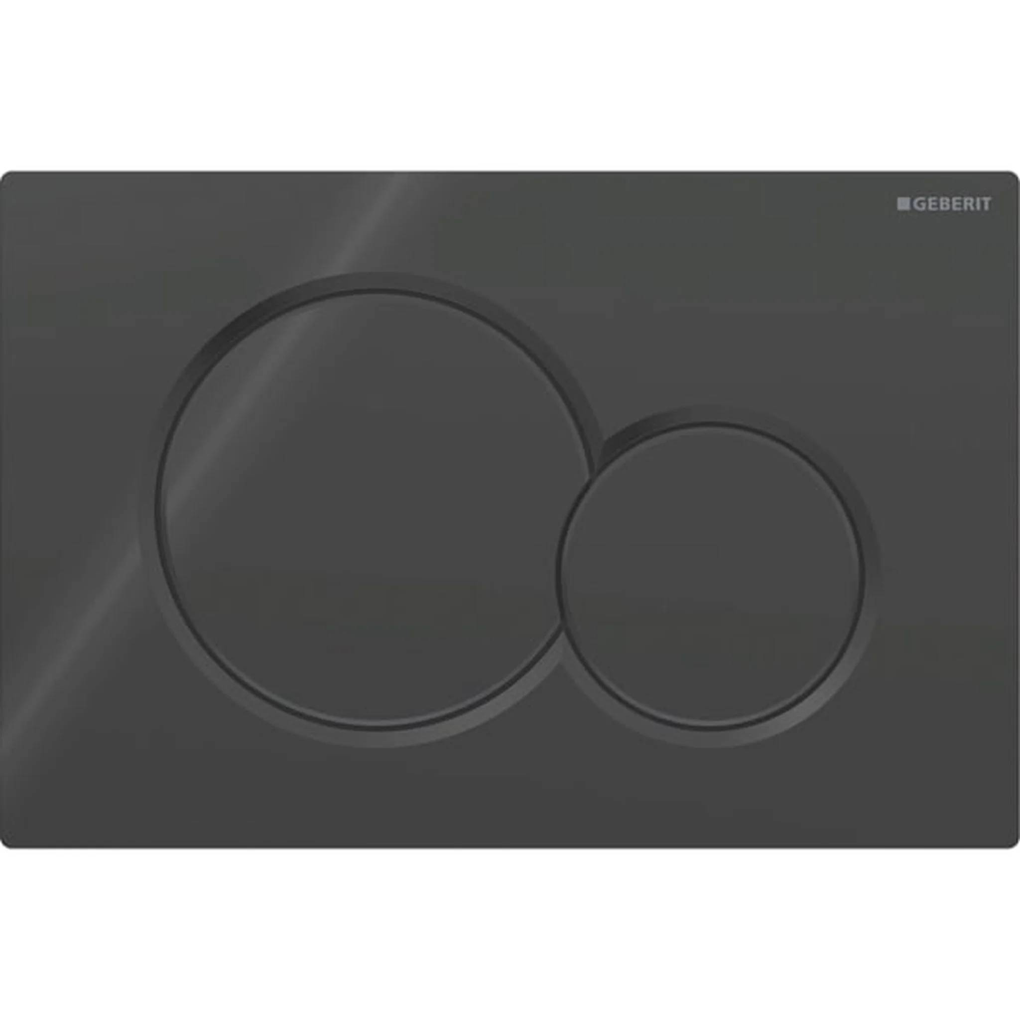 Geberit Betätigungsplatte Sigma01, 2-Mengen schwarz, round, 1 Stk.