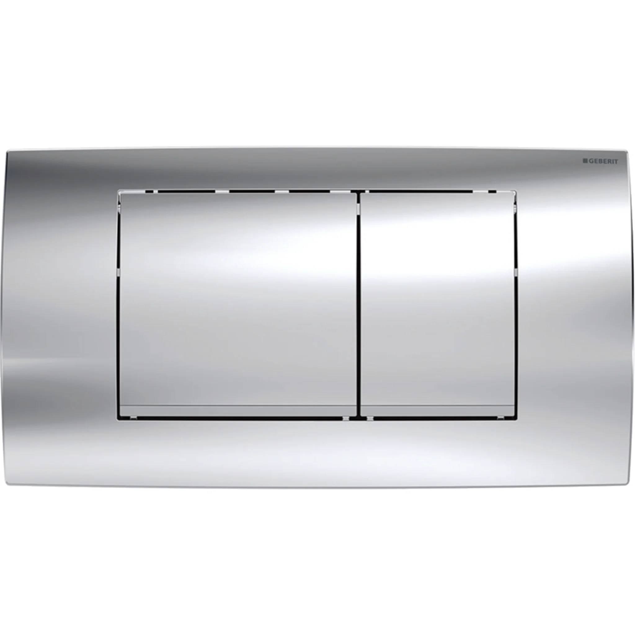 Geberit Betaetigungspl. Twinline30 2-Mengen glanzchrom/mattchrom/glanzchrom, 1 Stk.