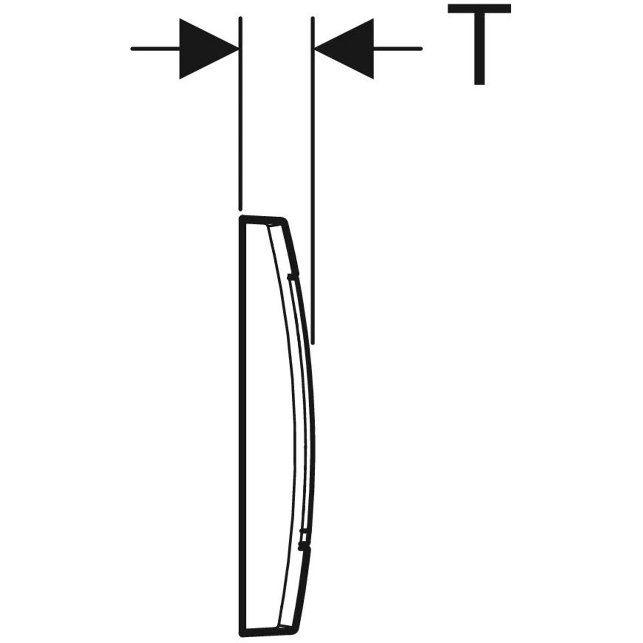 Geberit Betaetigungspl. Twinline30 2-Mengen glanzchrom/mattchrom/glanzchrom, 1 Stk.