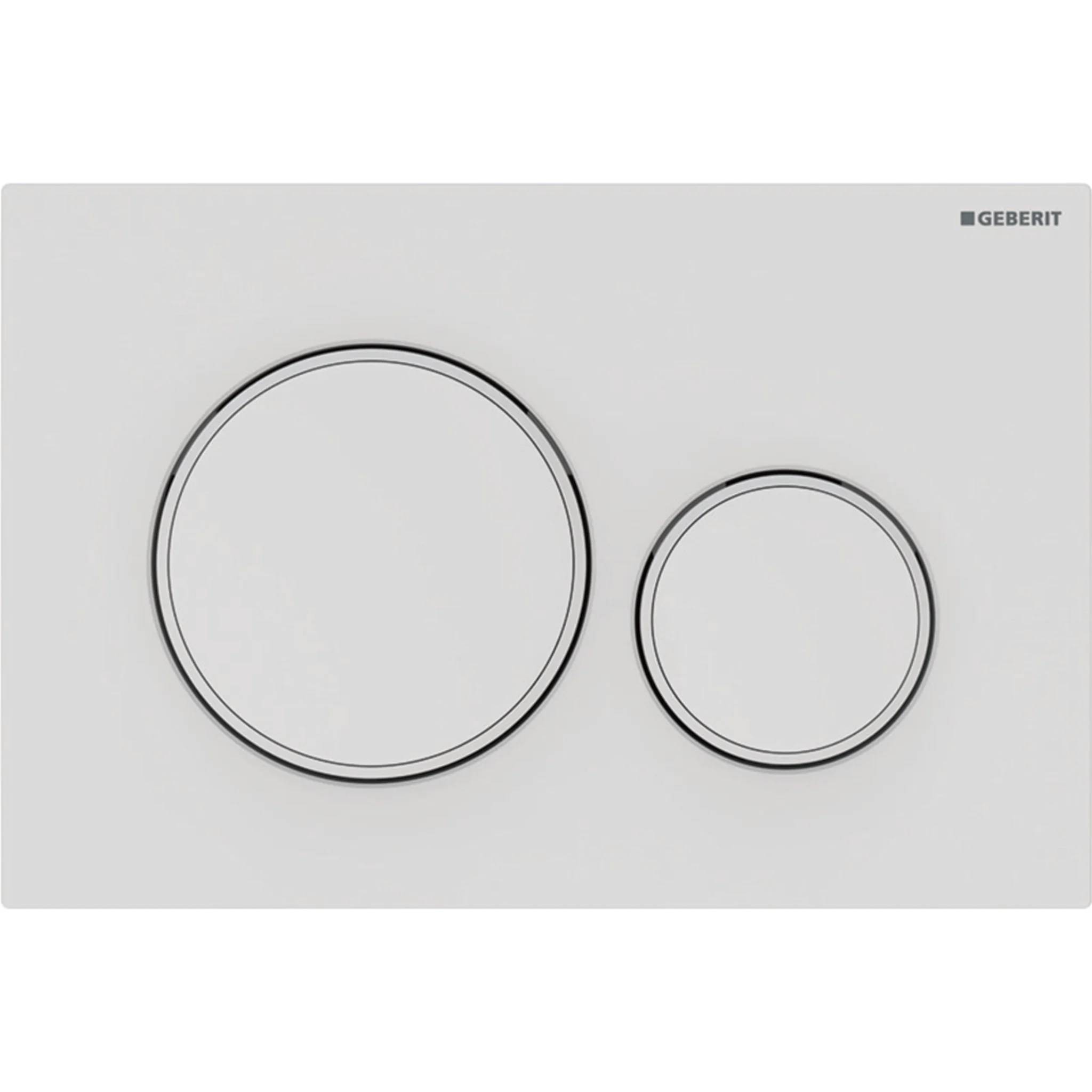 Geberit Betätigungsplatte Sigma20 2-Mengen Kunststoff, mattweiss, round, 1 Stk.