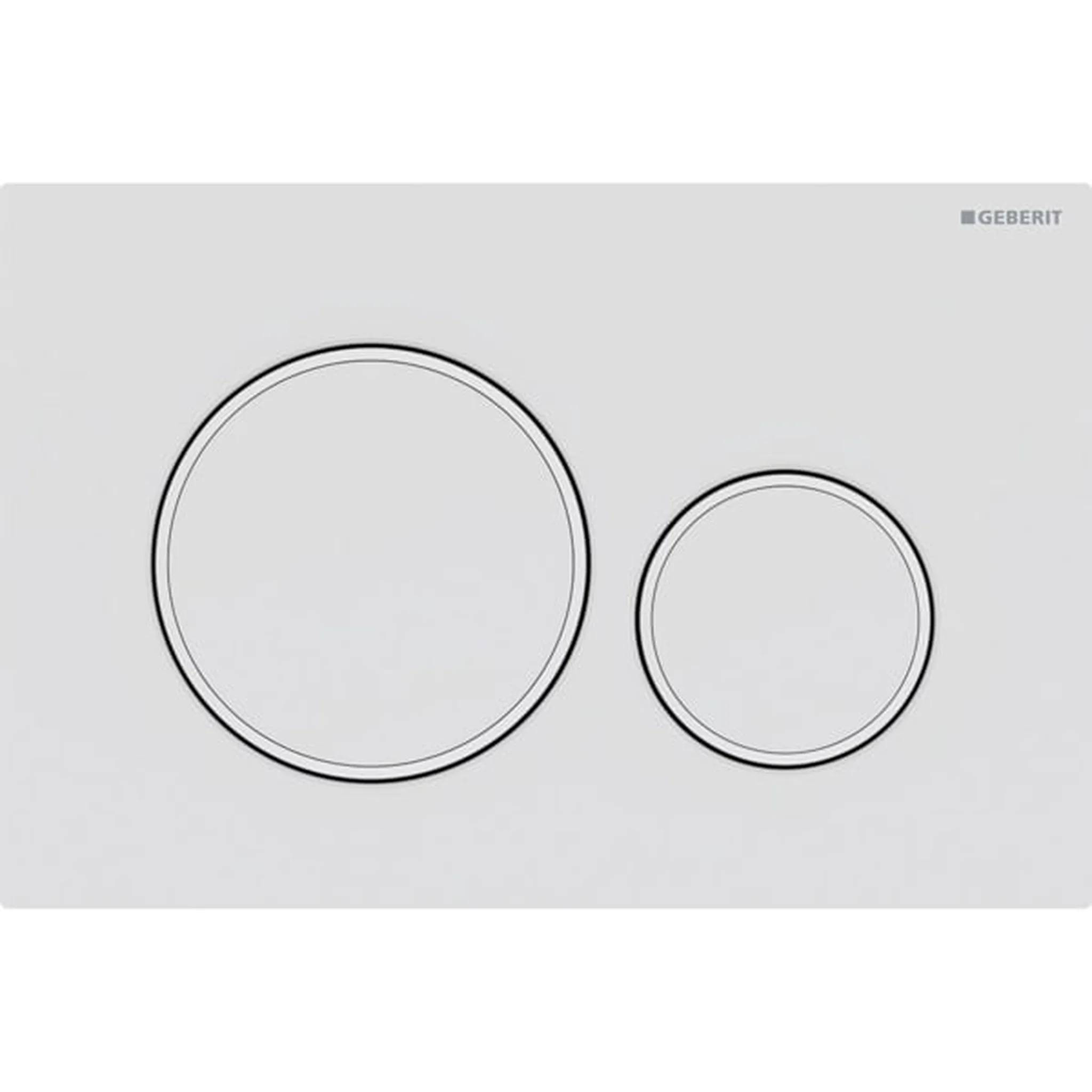 Geberit Betätigungsplatte Sigma20 2-Mengen Kunststoff, mattweiss, round, 1 Stk.