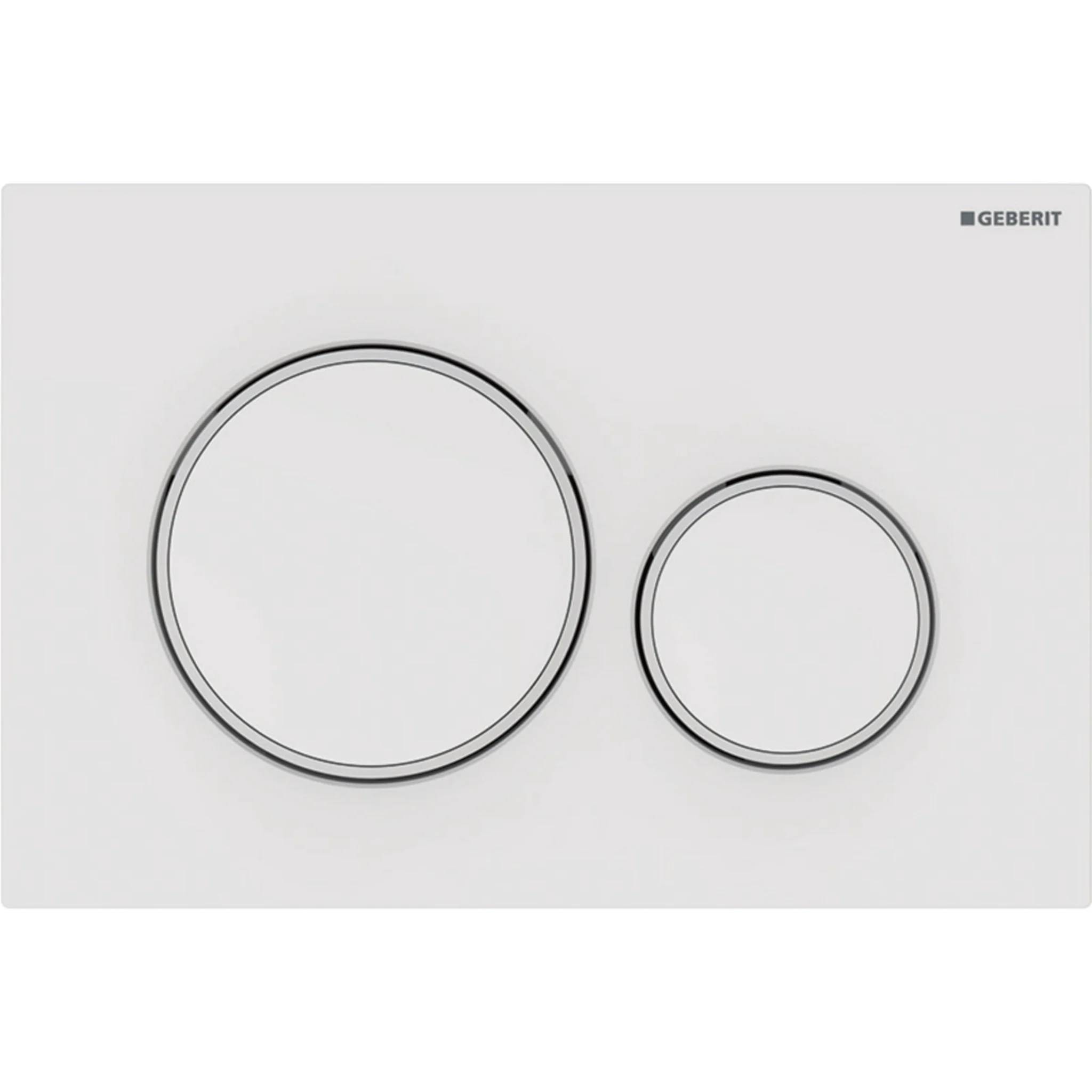 Geberit Betätigungsplatte Sigma20 2-Mengen Kunststoff, weiss, round, 1 Stk.