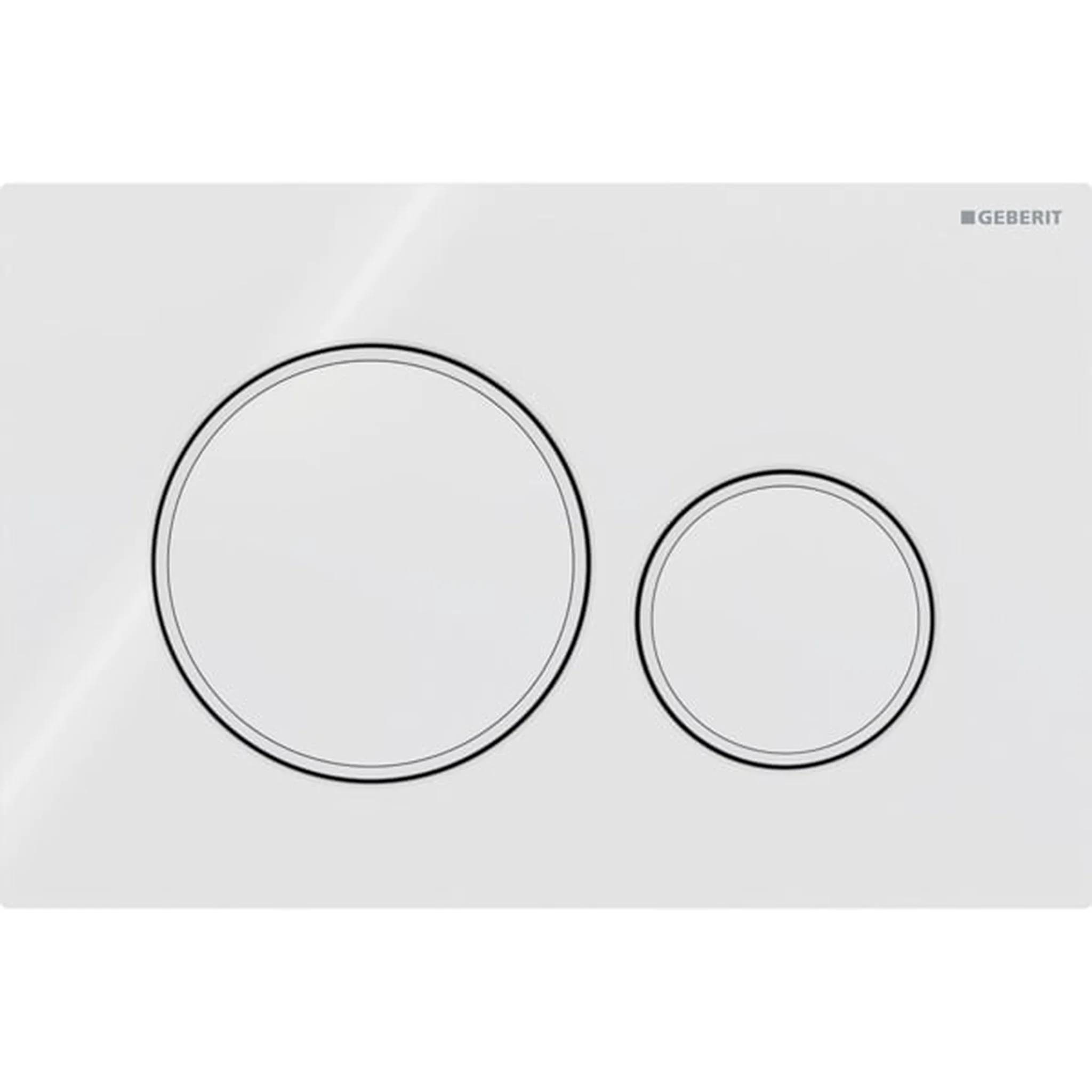 Geberit Betätigungsplatte Sigma20 2-Mengen Kunststoff, weiss, round, 1 Stk.