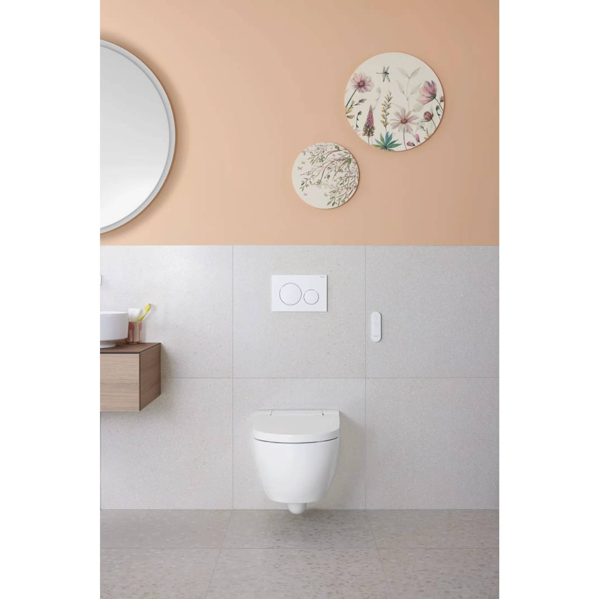 Geberit Betätigungsplatte Sigma20 2-Mengen Kunststoff, weiss, round, 1 Stk.