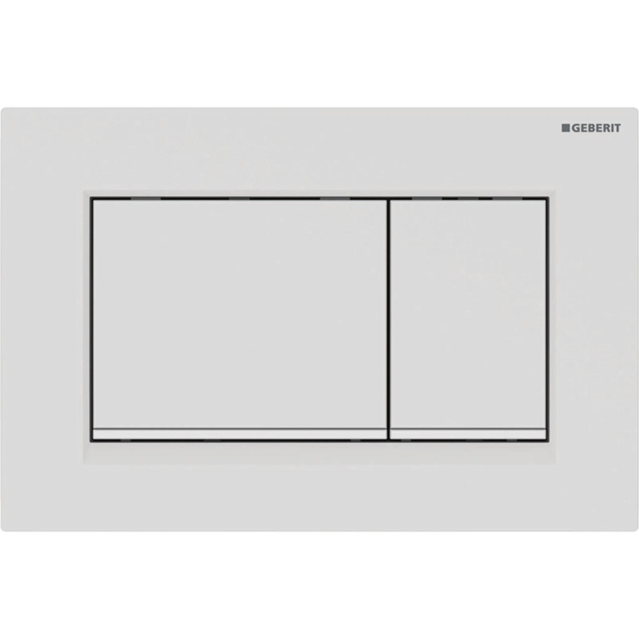 Geberit Betätigungsplatte Sigma20 2-Mengen Kunststoff, mattweiss, square, 1 Stk.