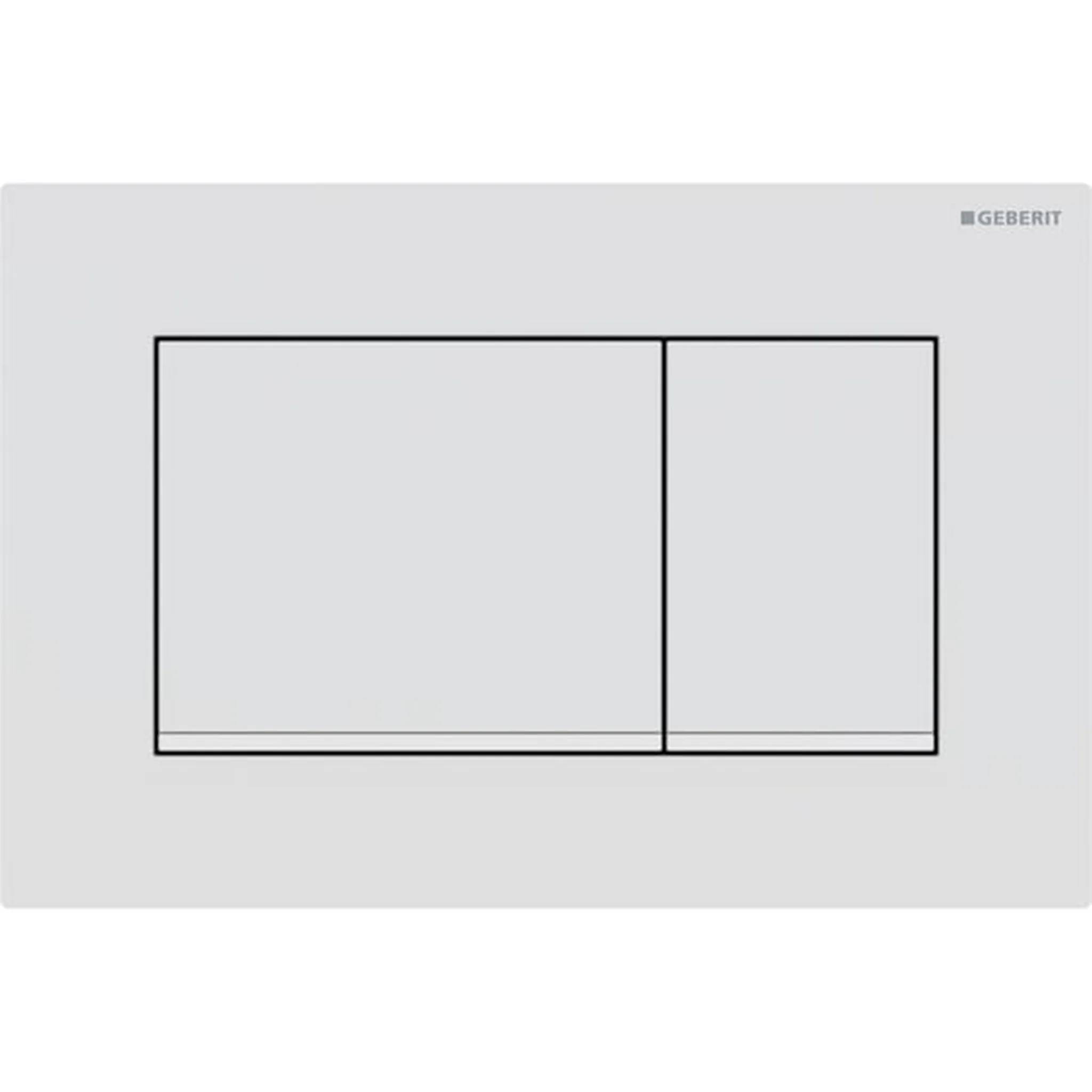 Geberit Betätigungsplatte Sigma20 2-Mengen Kunststoff, mattweiss, square, 1 Stk.