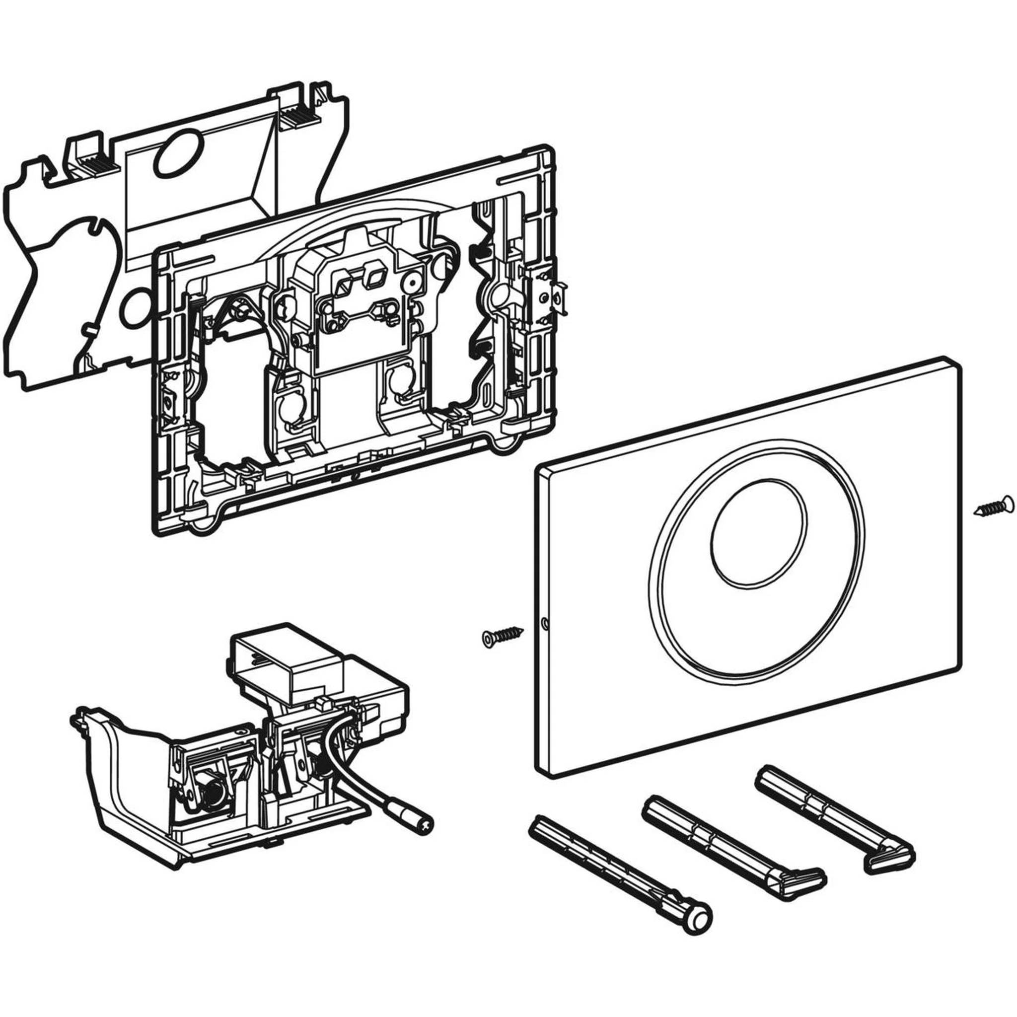 Geberit WC-Steuerung Typ10 IR Netz ES auto/beruehr.los/man., ES geb., round, 1 Stk.