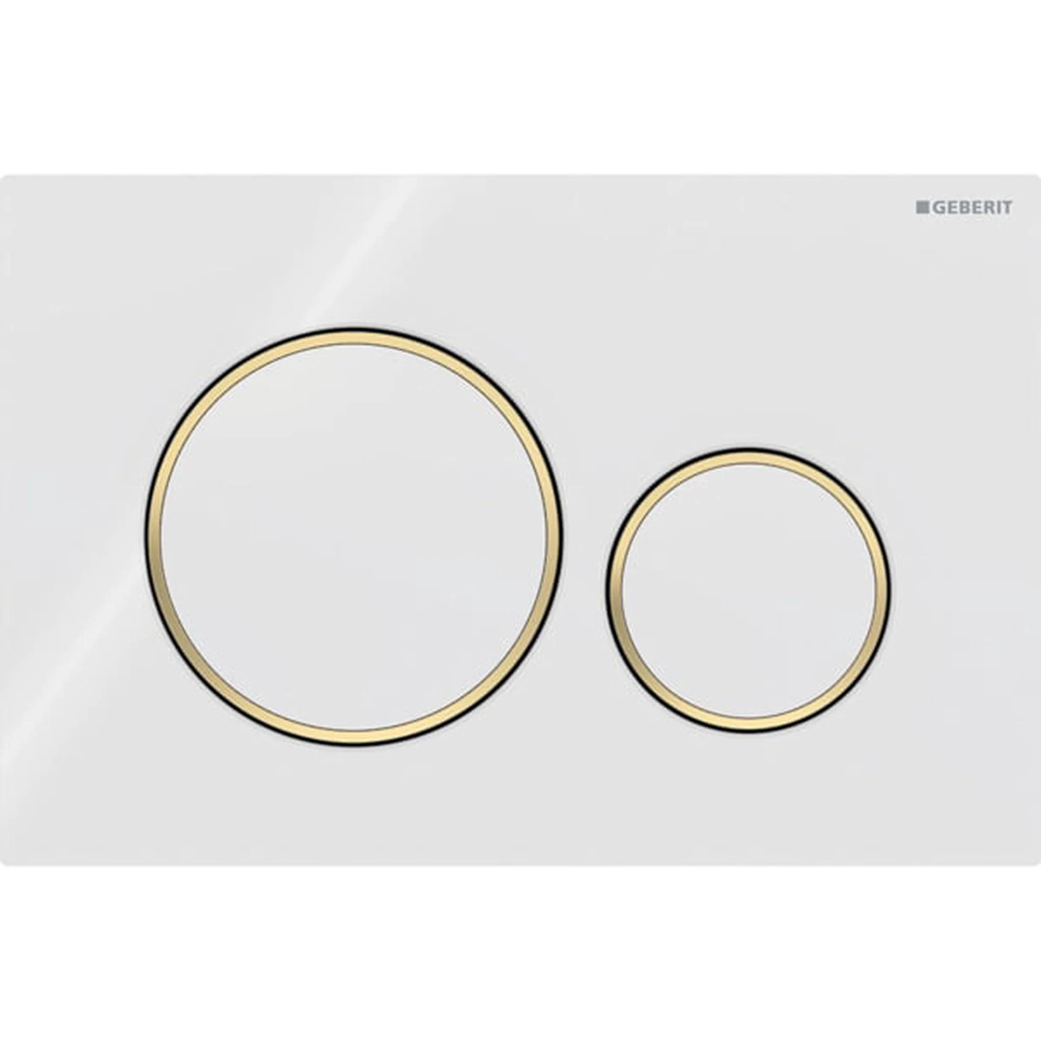 Geberit Betätigungsplatte Sigma20 2-Mengen weiss-gold-weiss, round, 1 Stk.
