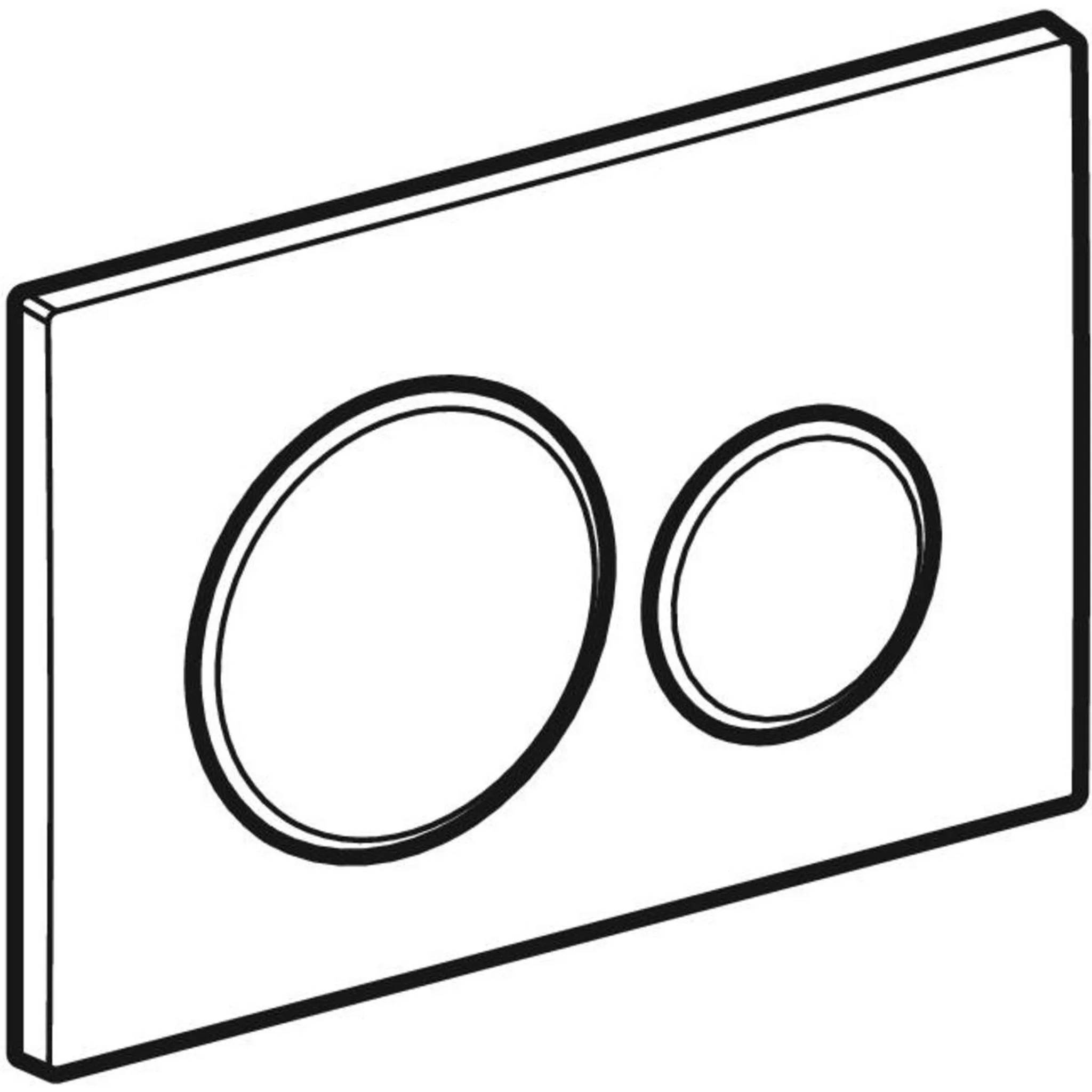 Geberit Betätigungsplatte Sigma20 2-Mengen schwarz-glanzchrom-schwarz, round, 1 Stk.