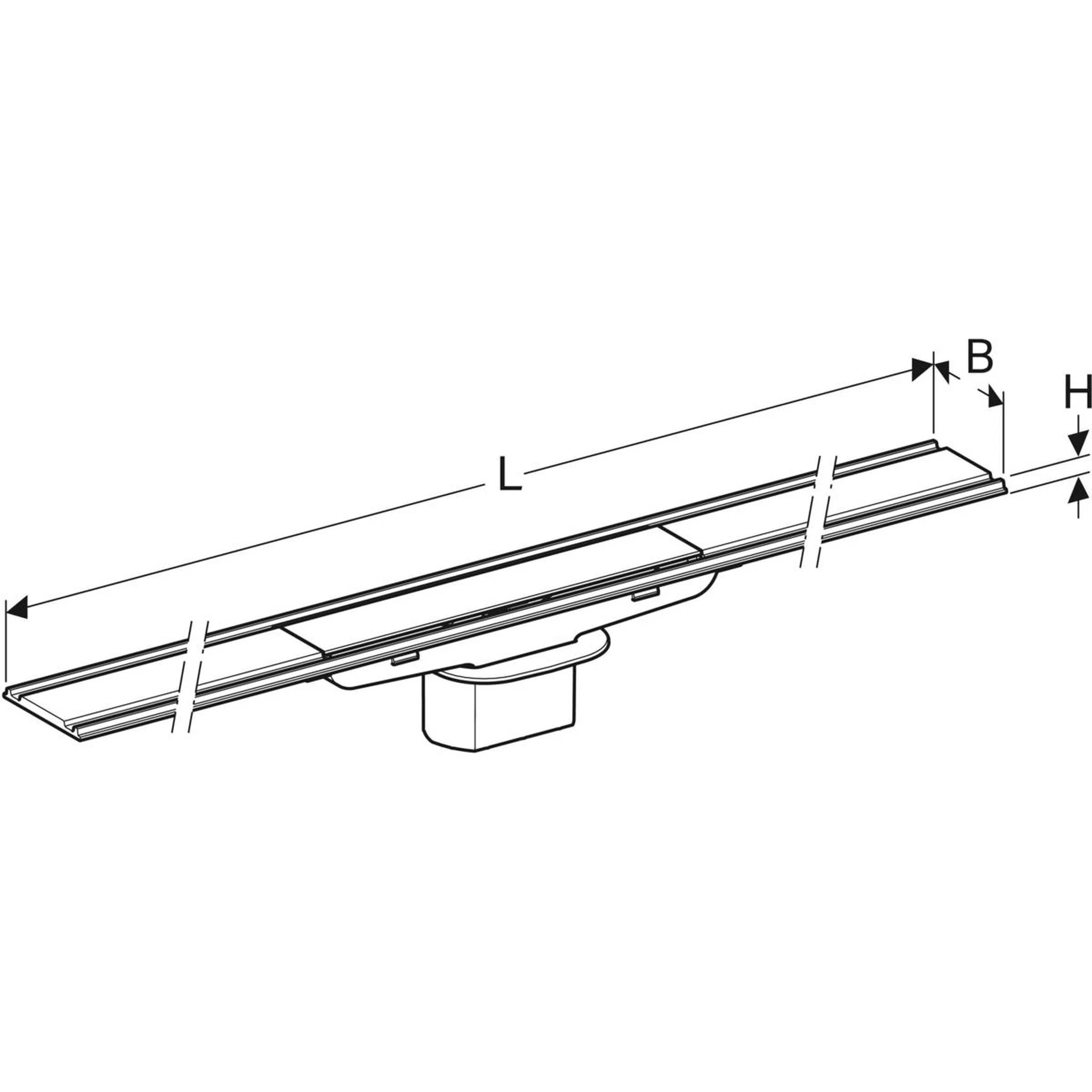 Geberit Duschrinne CleanLine60, Mosaik Edelstahl gebuerstet, 30-130cm, 1 Stk.