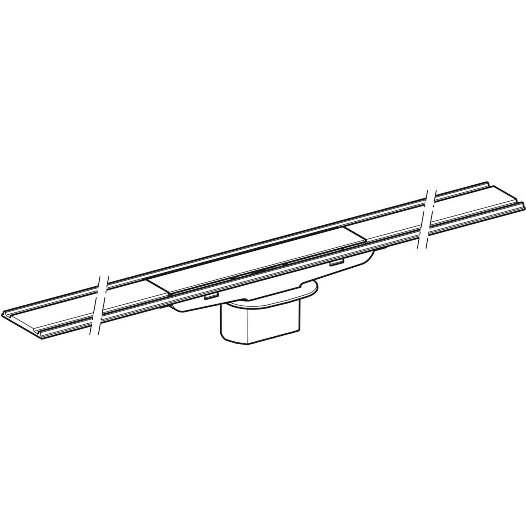 Geberit Duschrinne CleanLine60, Mosaik Edelstahl gebuerstet, 30-130cm, 1 Stk.