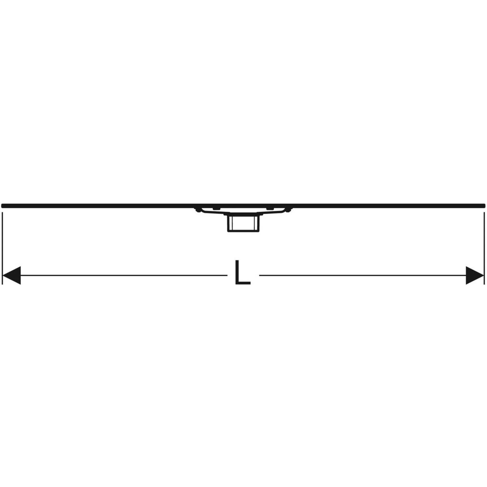 Geberit Duschrinne CleanLine60, Mosaik Edelstahl gebuerstet, 30-130cm, 1 Stk.
