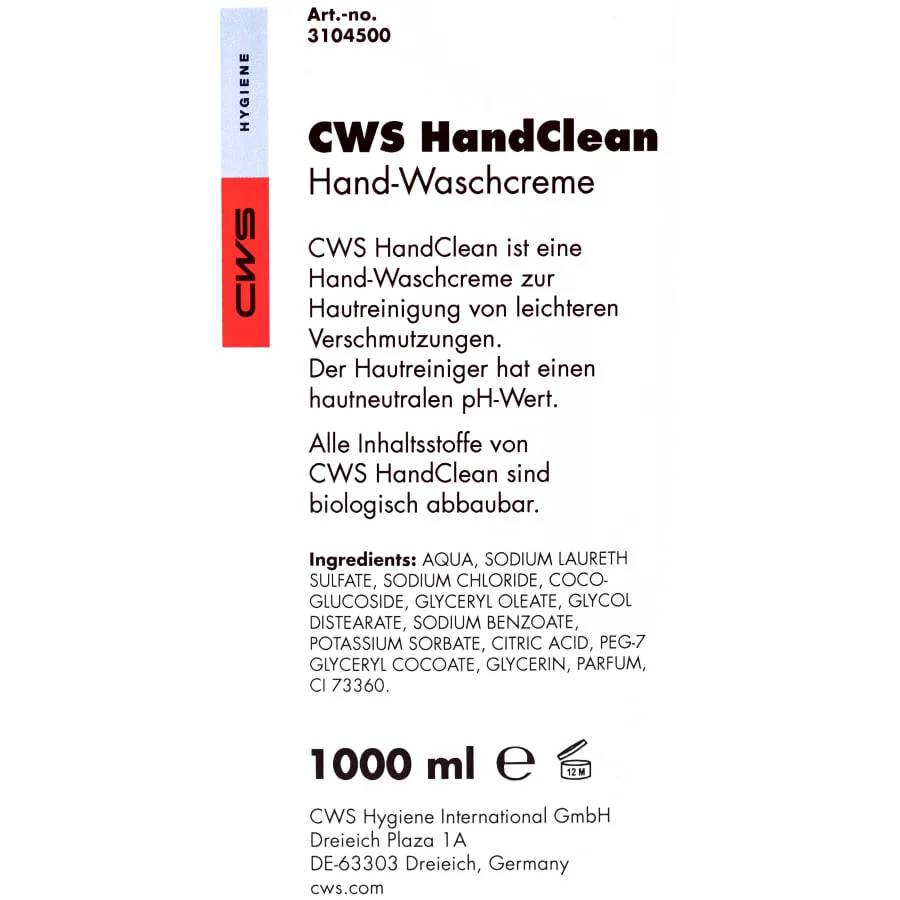 CWS HandCream Hand-Waschcreme, Flasche mit 500ml, 1 Stk.